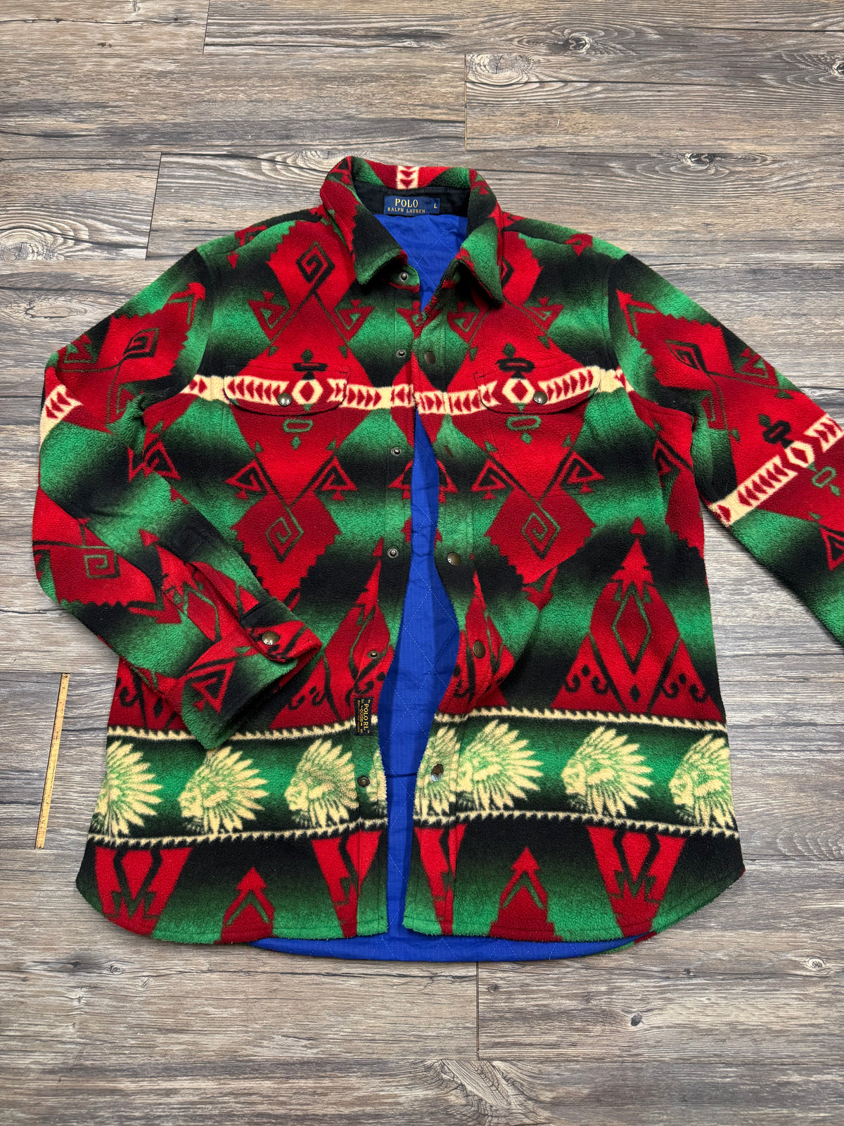 POLO RALPH LAUREN AZTEC SHERPA JACKET (L)