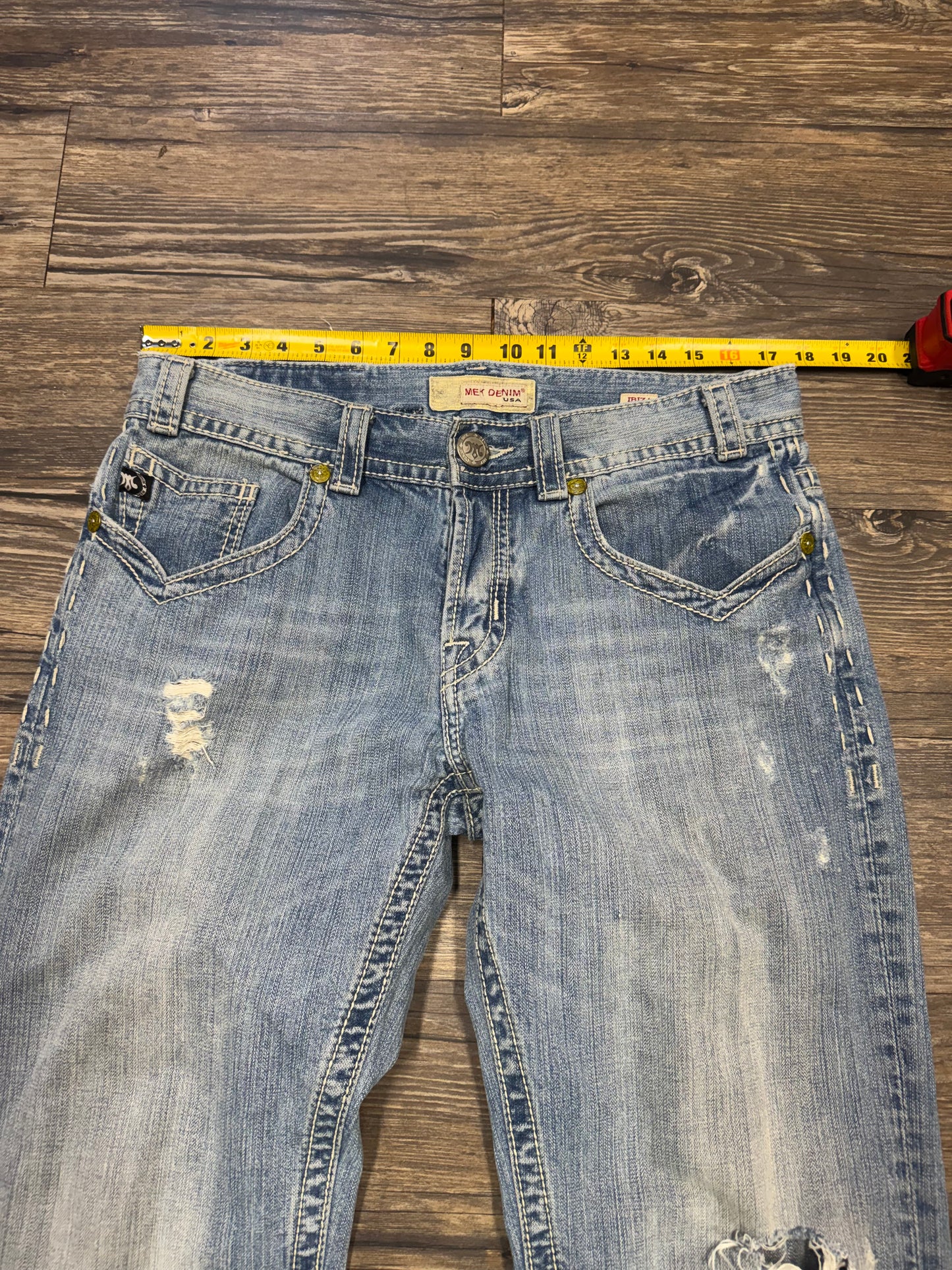 Y2K MEK DENIM EMBROIDERED JEANS (34)