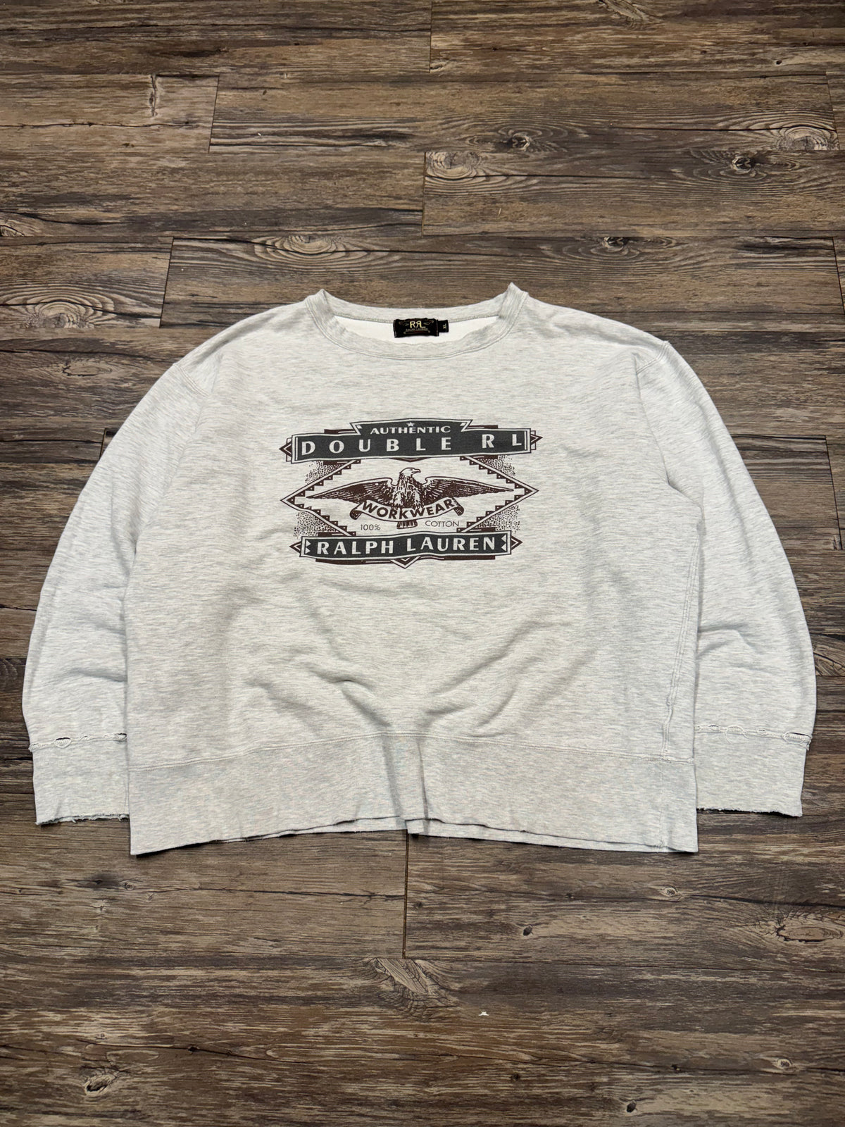 RRL SAMPLE RALPH LAUREN LOGO CREWNECK (XL)