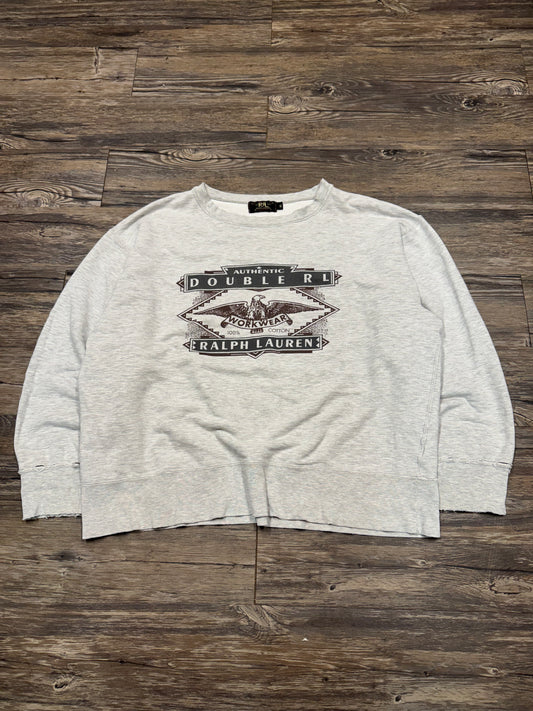 RRL SAMPLE RALPH LAUREN LOGO CREWNECK (XL)