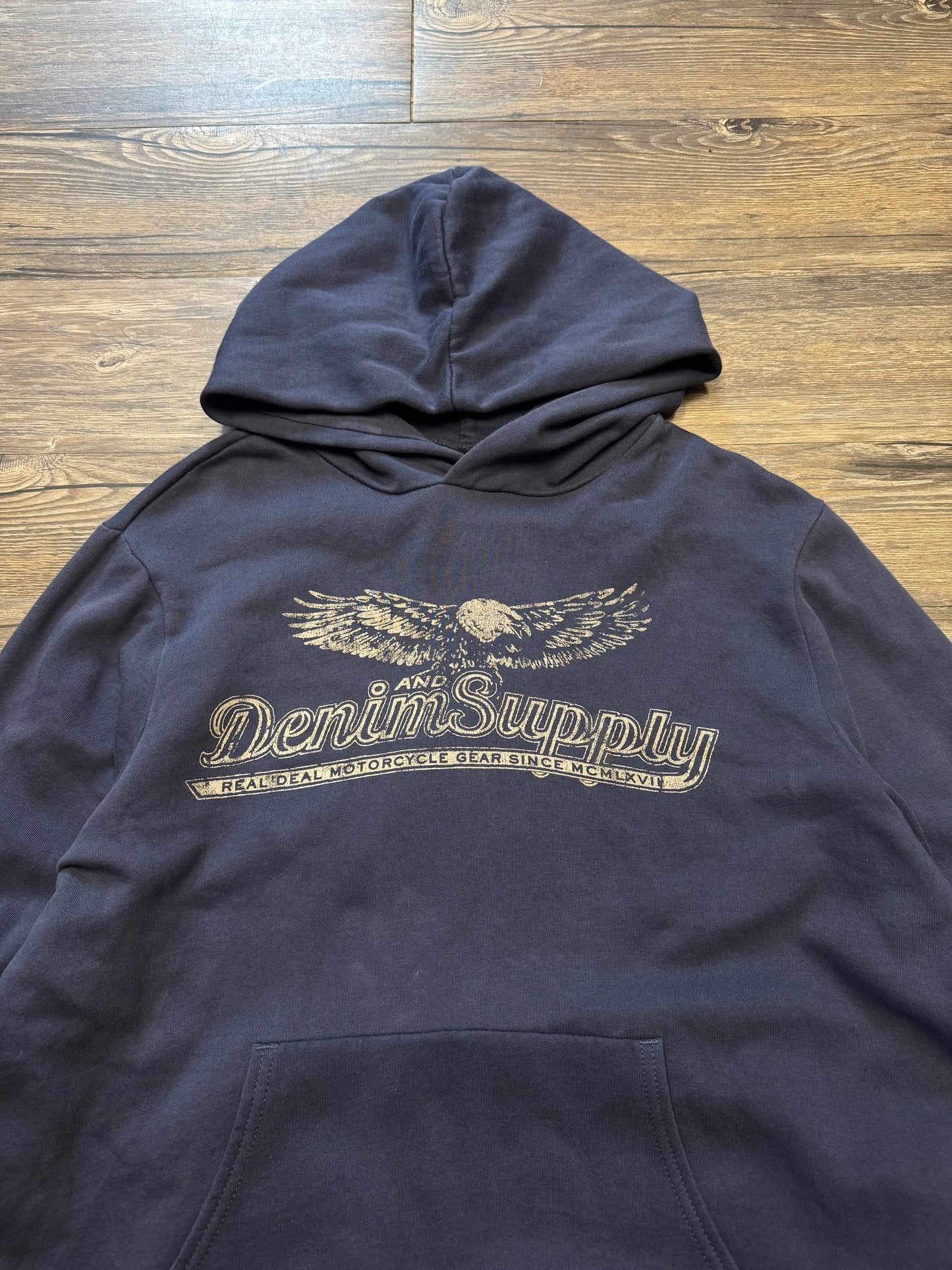 POLO RALPH LAUREN DENIM & SUPPLY AMERICAN GRAPHIC HOODIE (M)