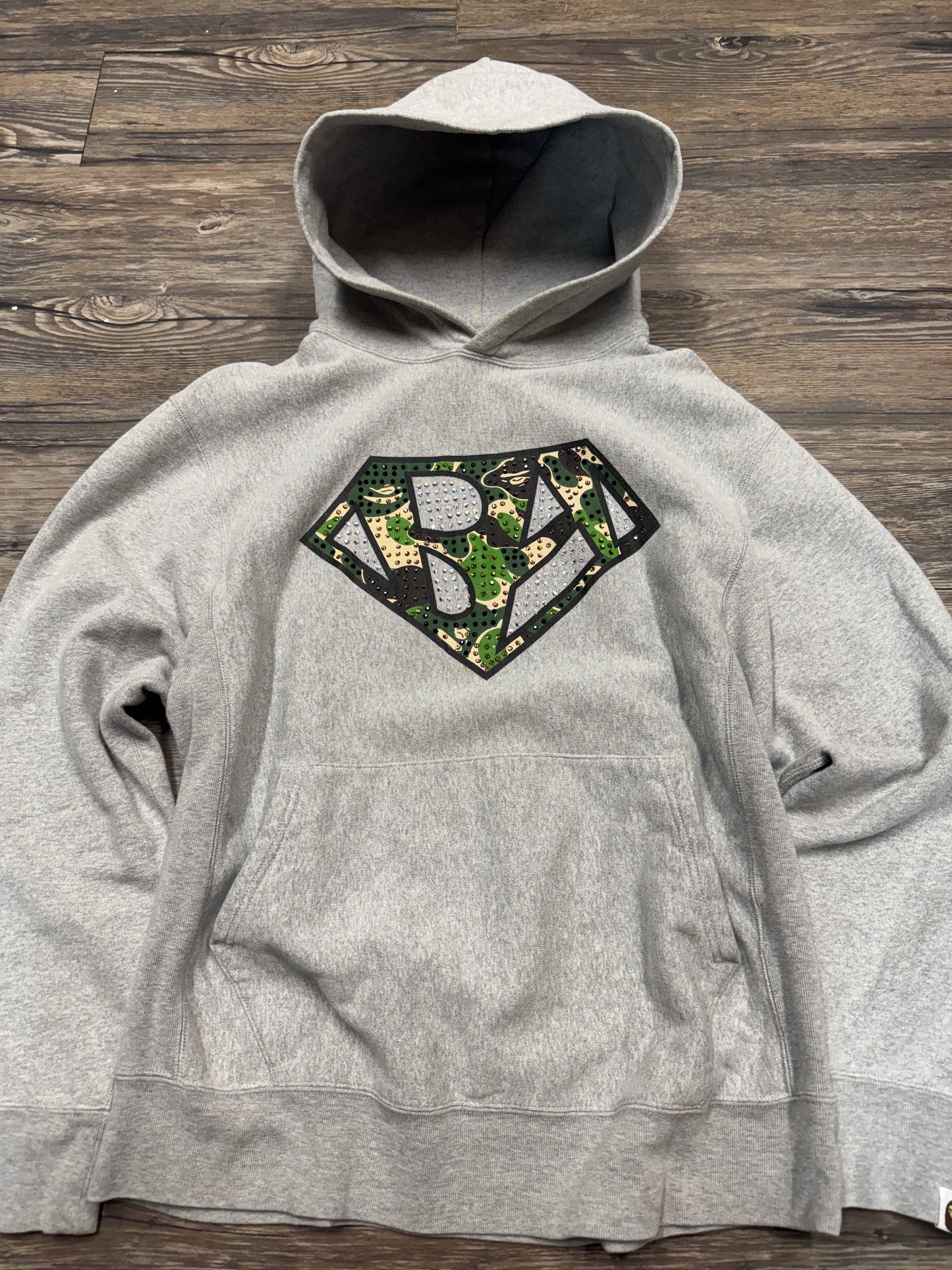 BAPE RHINESTONE HOODIE (M)