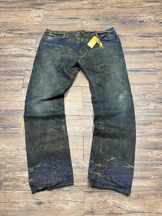 ROBINS CONSTELLATIONS STUDDED WING MUD WASH JEANS (42)
