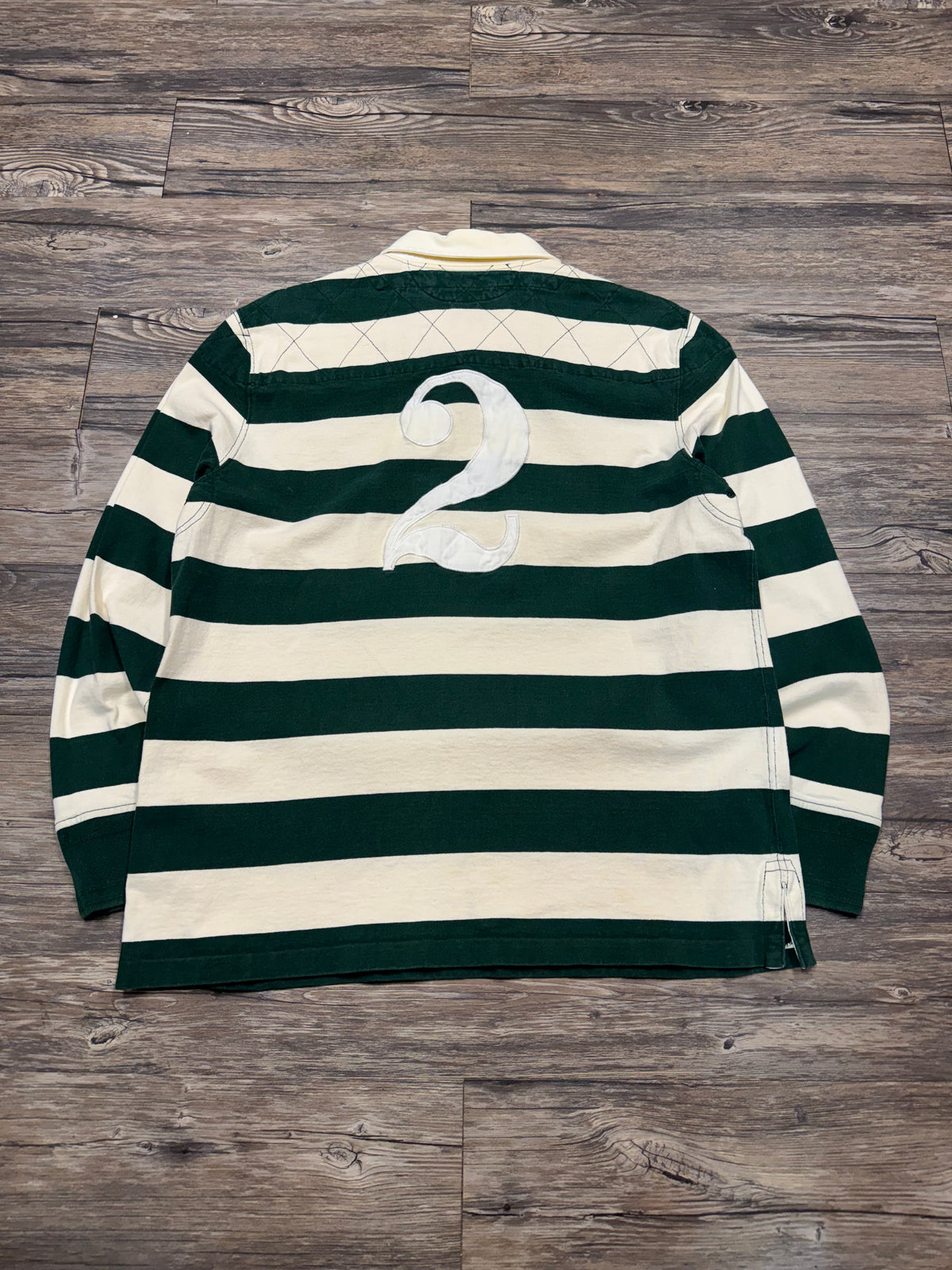 POLO RALPH LAUREN STRIPED RUGBY SHIRT (XL)