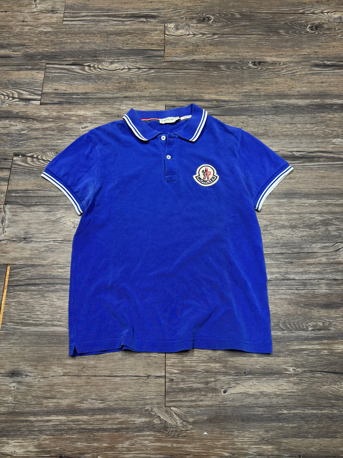 MONCLER 1990’s BIG PATCH RINGER POLO (S)