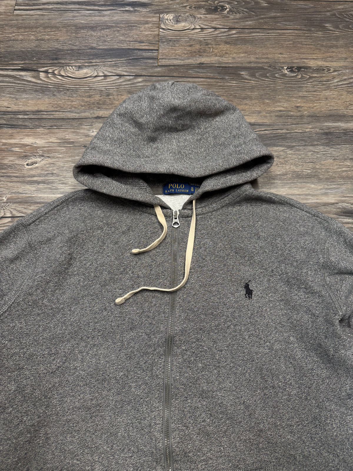 POLO RALPH LAUREN FLEECE FULL-ZIP HOODIE (M)
