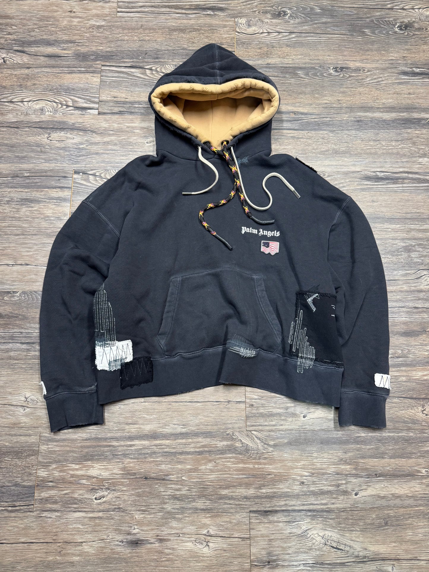 PALM ANGELS MERMAID DOUBLE HOODED SWEATSHIRT (M)