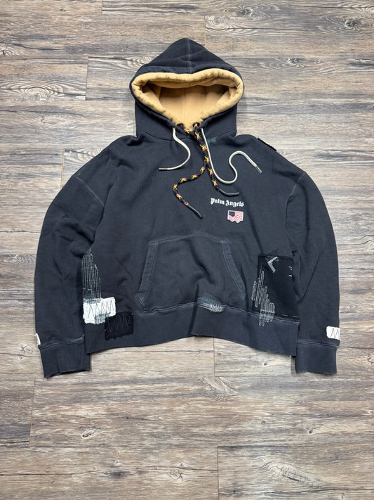 PALM ANGELS MERMAID DOUBLE HOODED SWEATSHIRT (M)