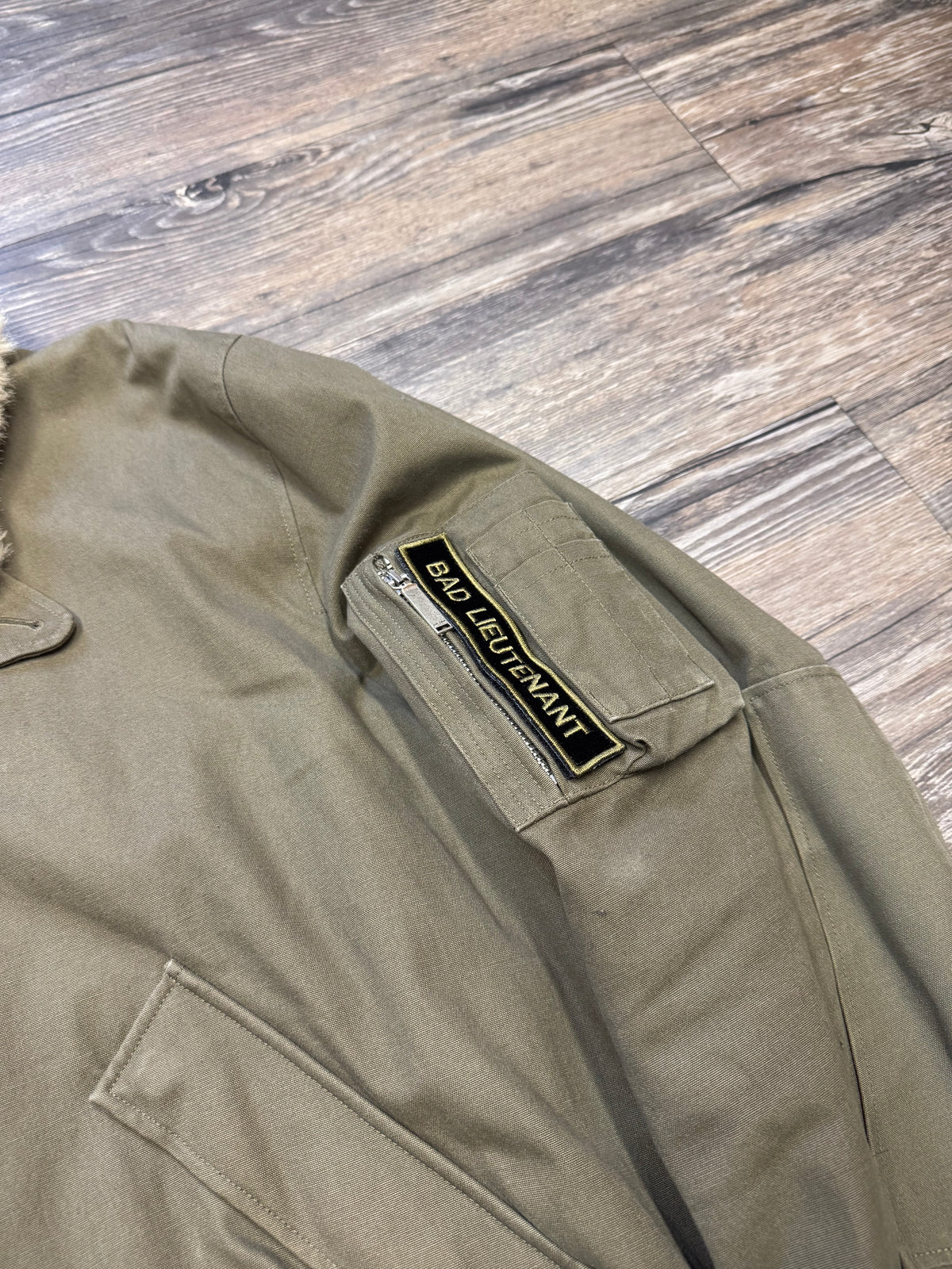 SAINT LAURENT FAUX FUR ‘BAD LIEUTENANT’ BOMBER JACKET (L)