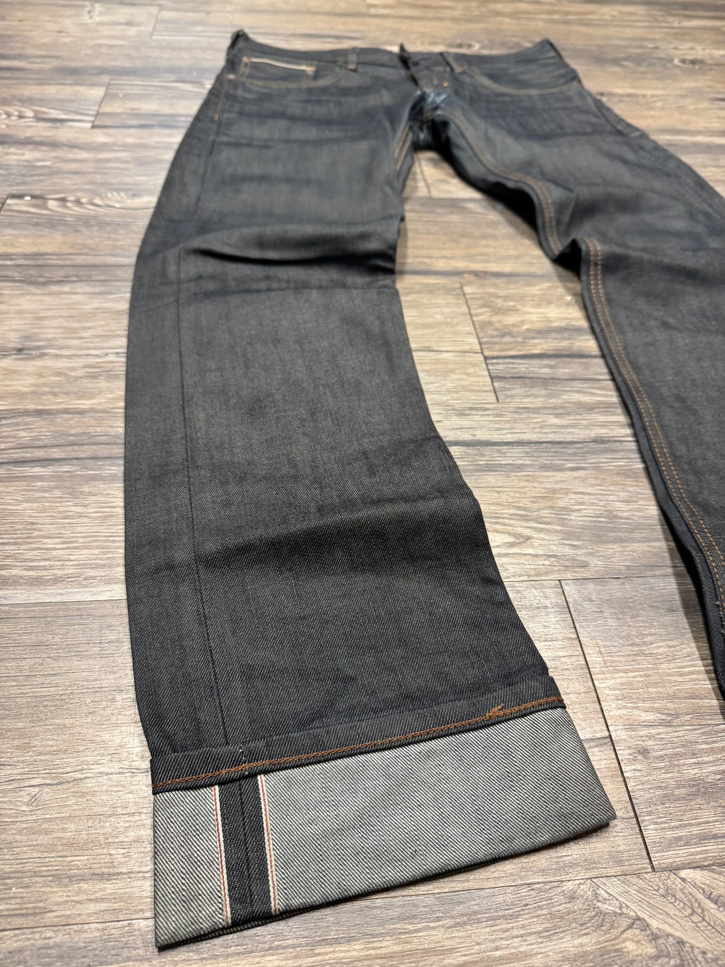 EDWINS SELVEDGE STONEWASH REPAIRED JEANS (30x32)