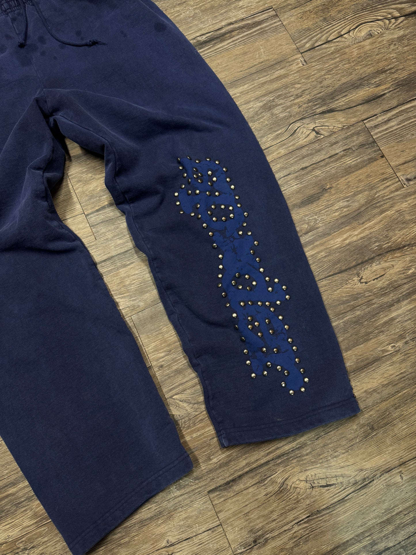SP5DER WORLDWIDE BLUE SWEATPANTS (XL)