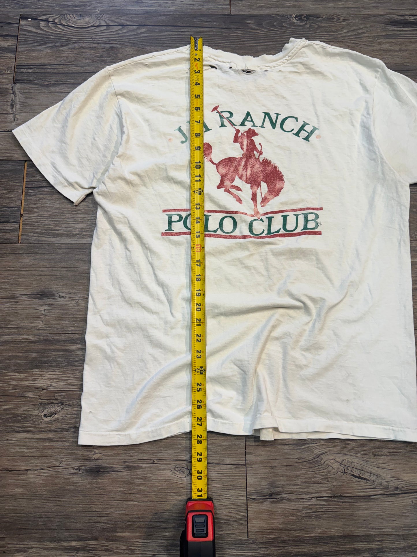 VINTAGE POLO RANCH DISTRESSED TEE (L)