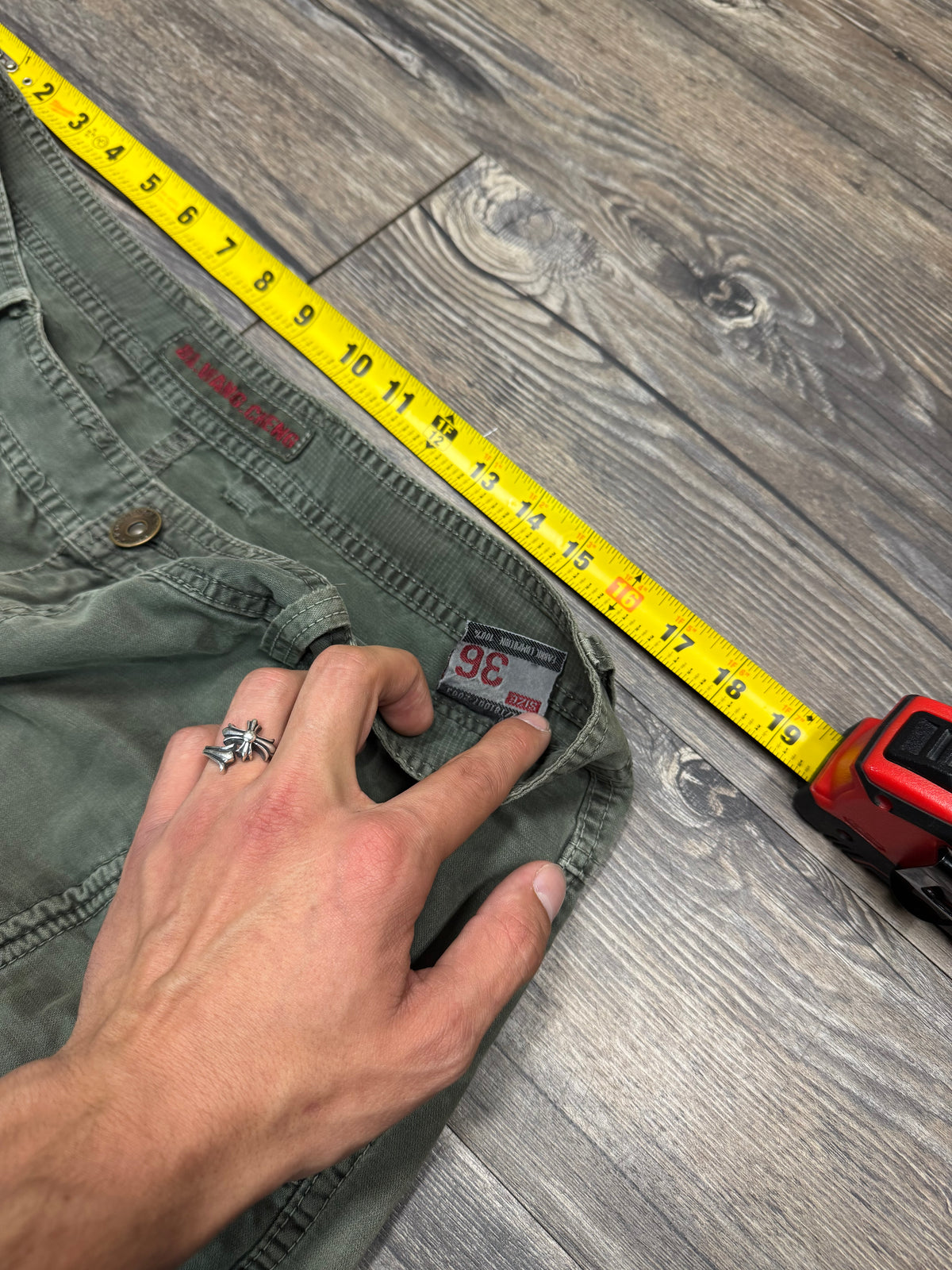 WANG CHENG RAVE STYLE CARGO PANTS (36)