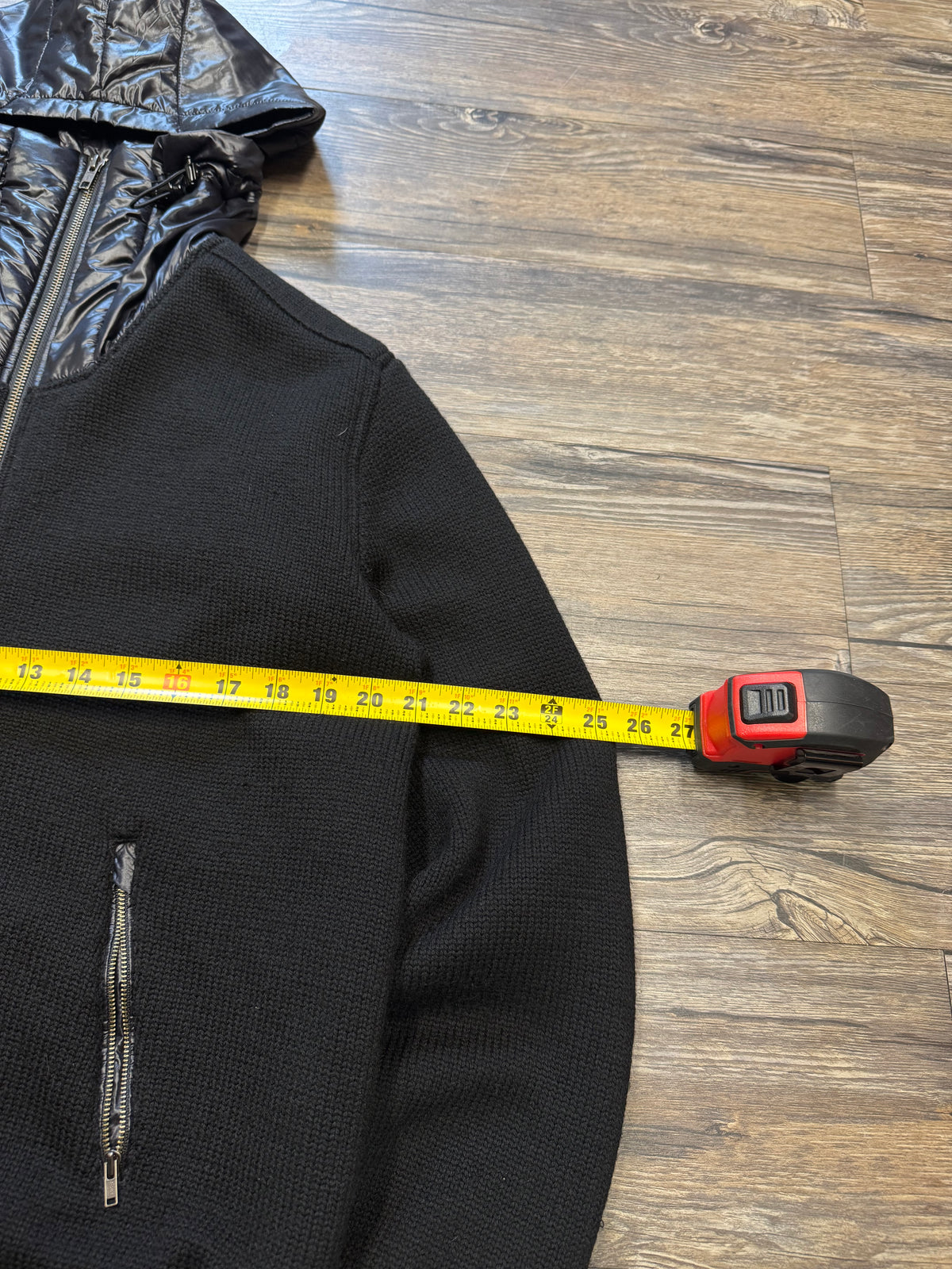 POLO RALPH LAUREN RLX WOOL HYBRID NYLON HOODED ZIP UP JACKET (M)