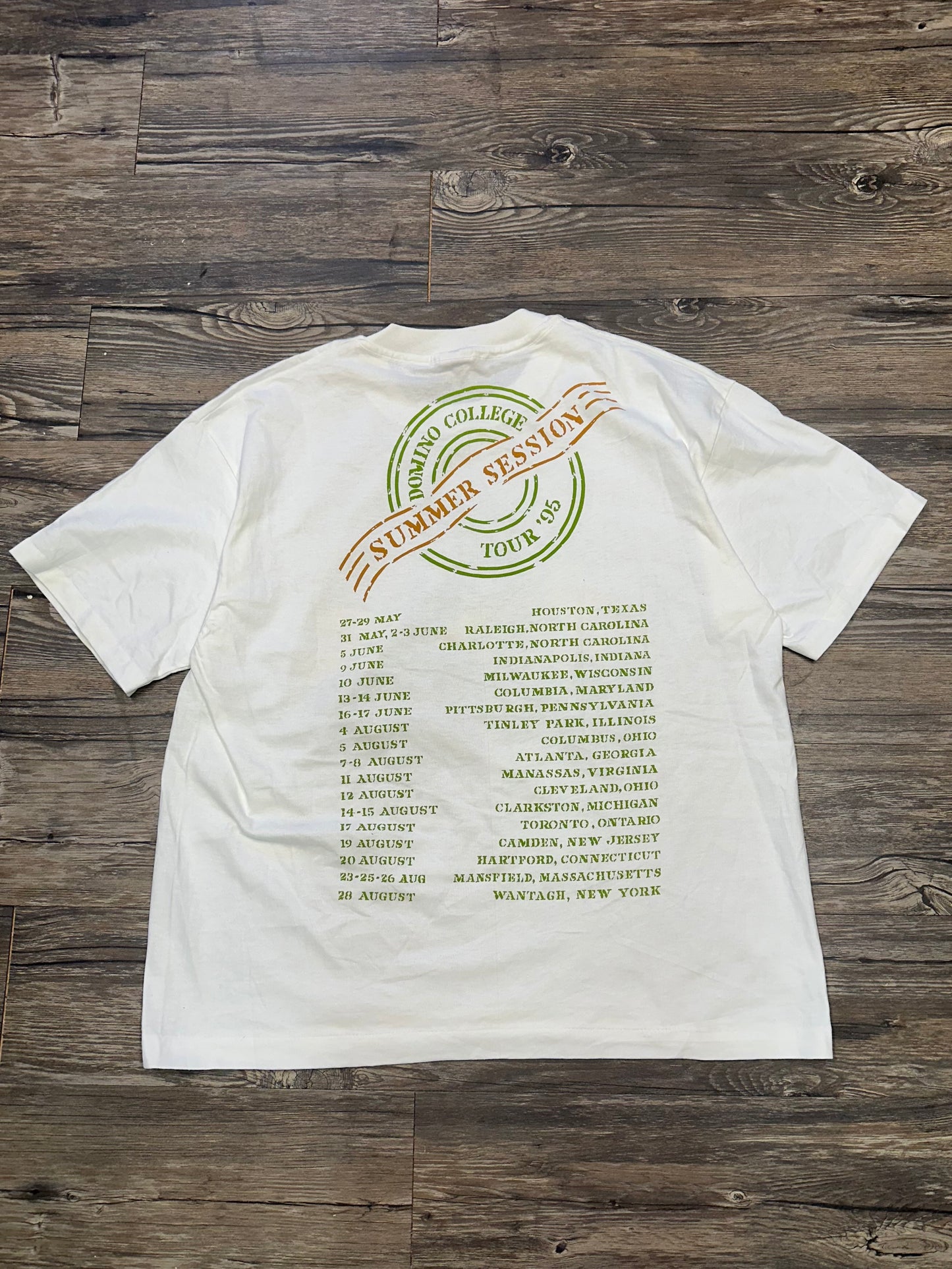 VINTAGE DOMINO COLLEGE SUMER SESSION TOUR T-SHIRT (XL)