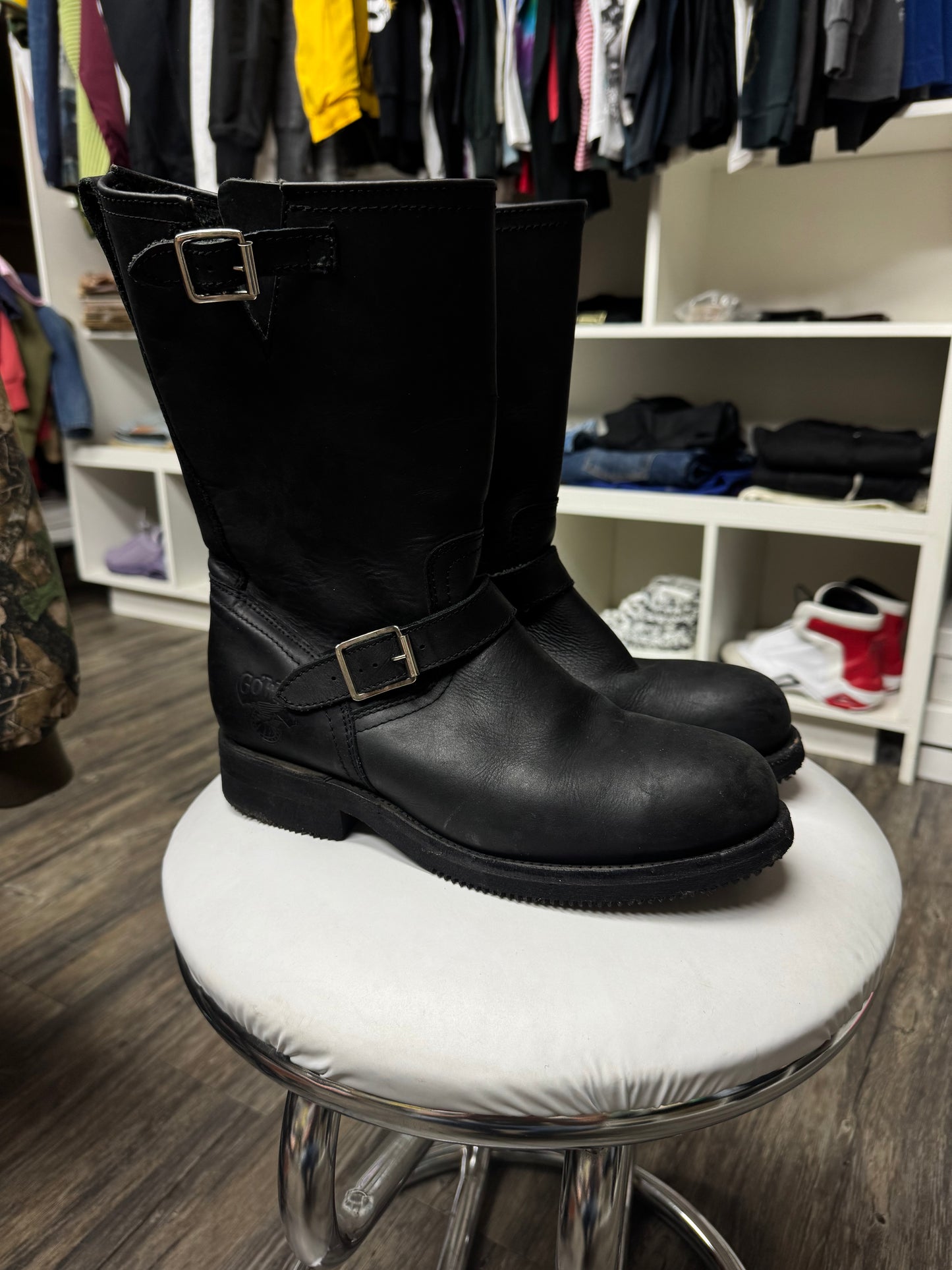 GO WEST GENUIN LEATHER ENGINEER BOOTS (9)
