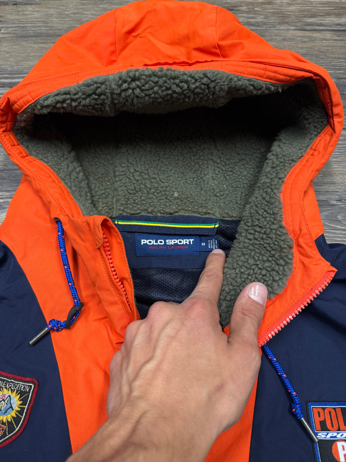 POLO RALPH LAUREN COLORBLOCK OUTDOOR PATCH ANORAK JACKET *RARE (M)