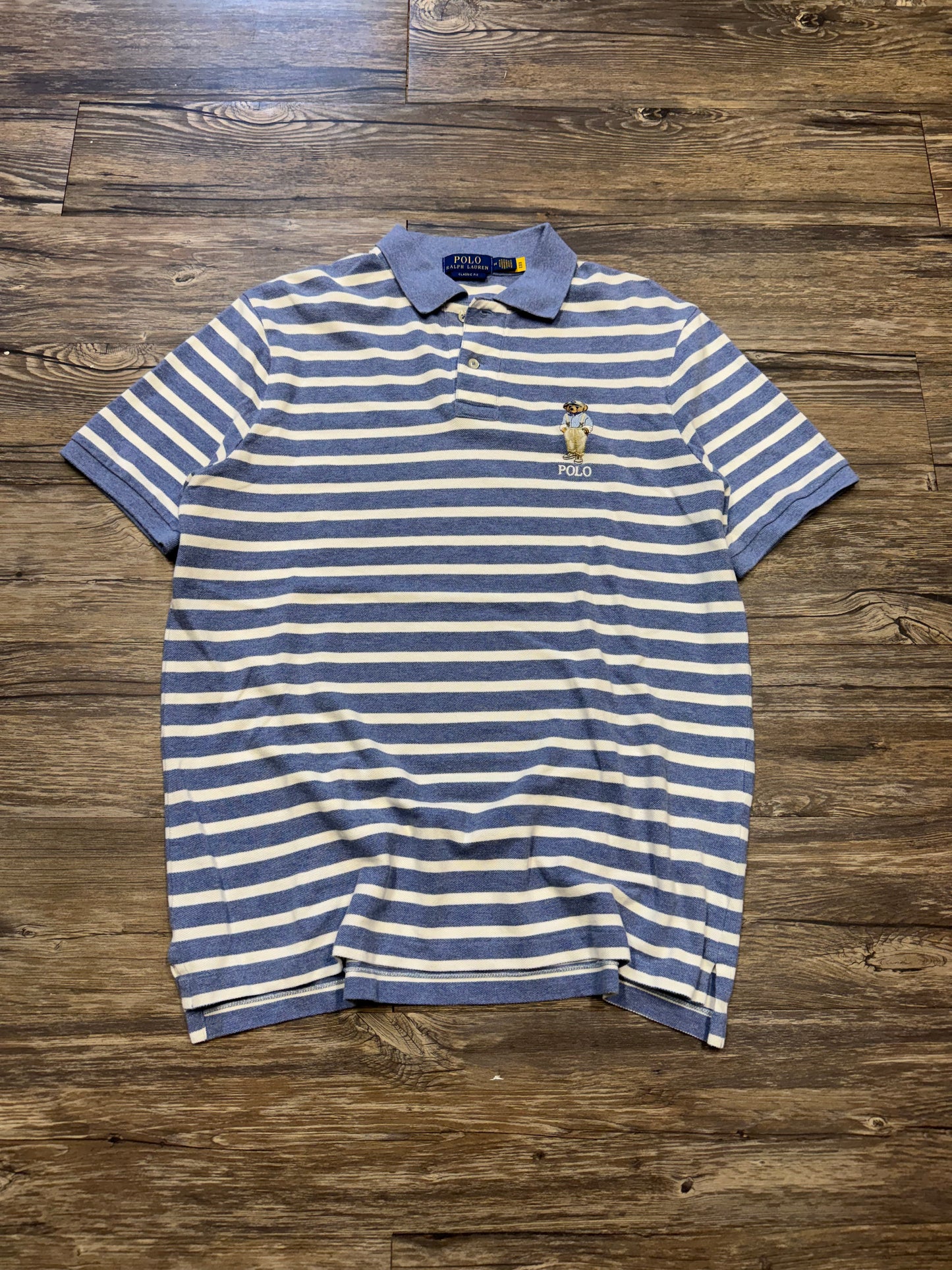 POLO RALPH LAUREN BEAR STRIPED POLO (M)