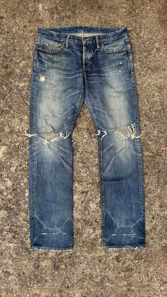 HYSTERIC GLAMOUR KNEE CUT DENIM (34)