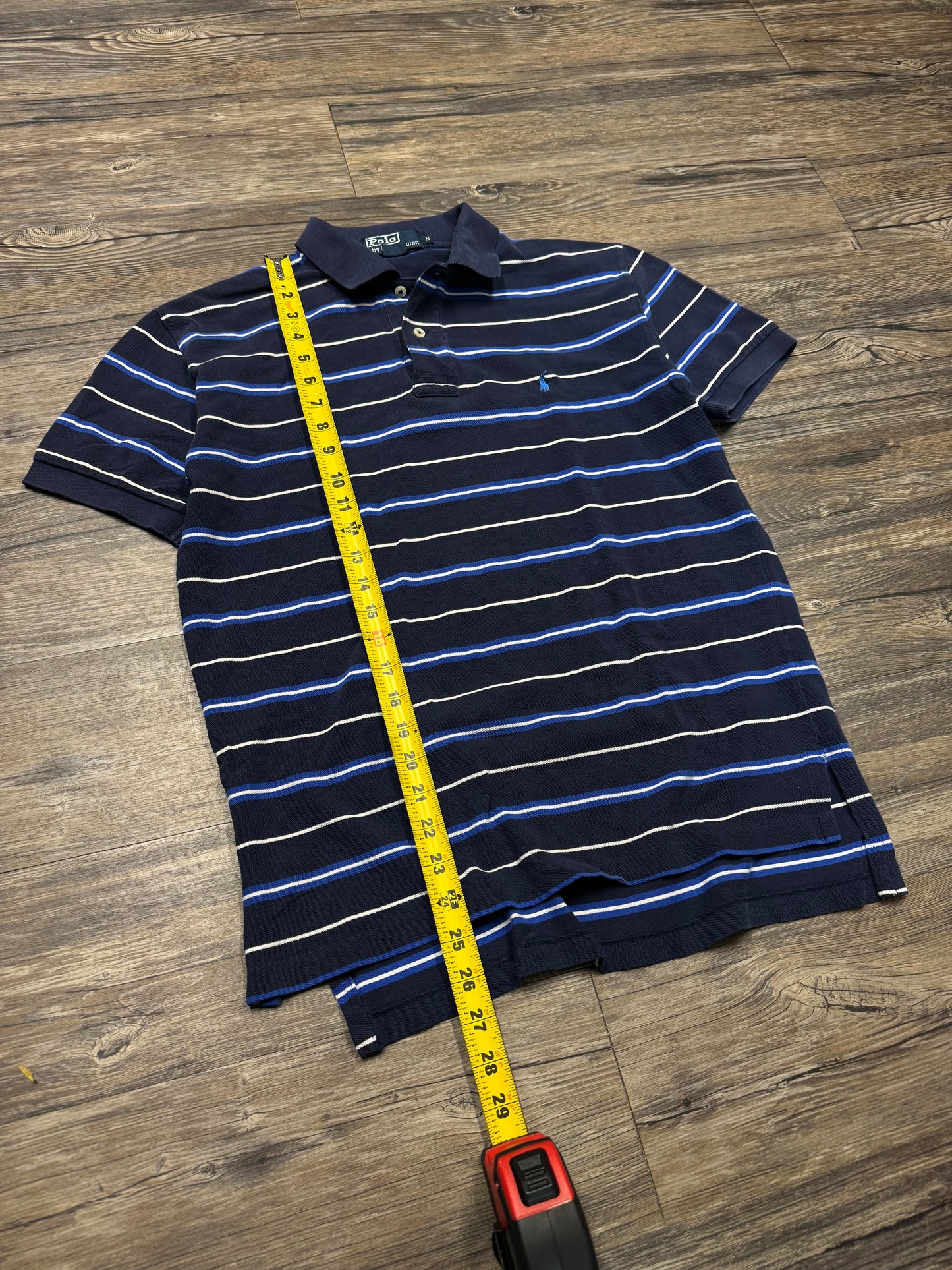 VINTAGE POLO RALPH LAUREN STRIPED POLO (M)