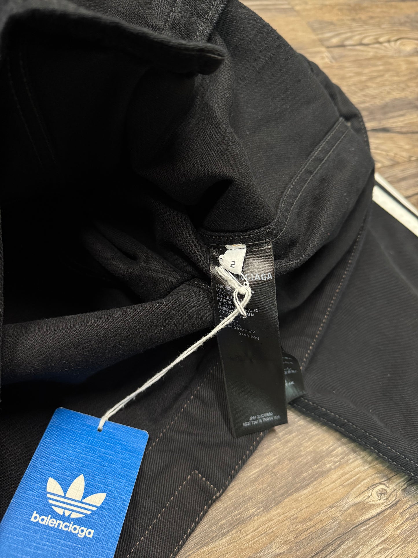 ADIDAS BALENCIAGA DENIM TRUCKER JACKET (L)