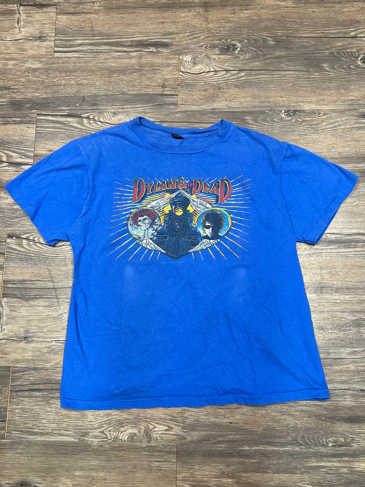 VINTAGE DYLAN & THE DEAD TOUR BAND T-SHIRT (MEDIUM)