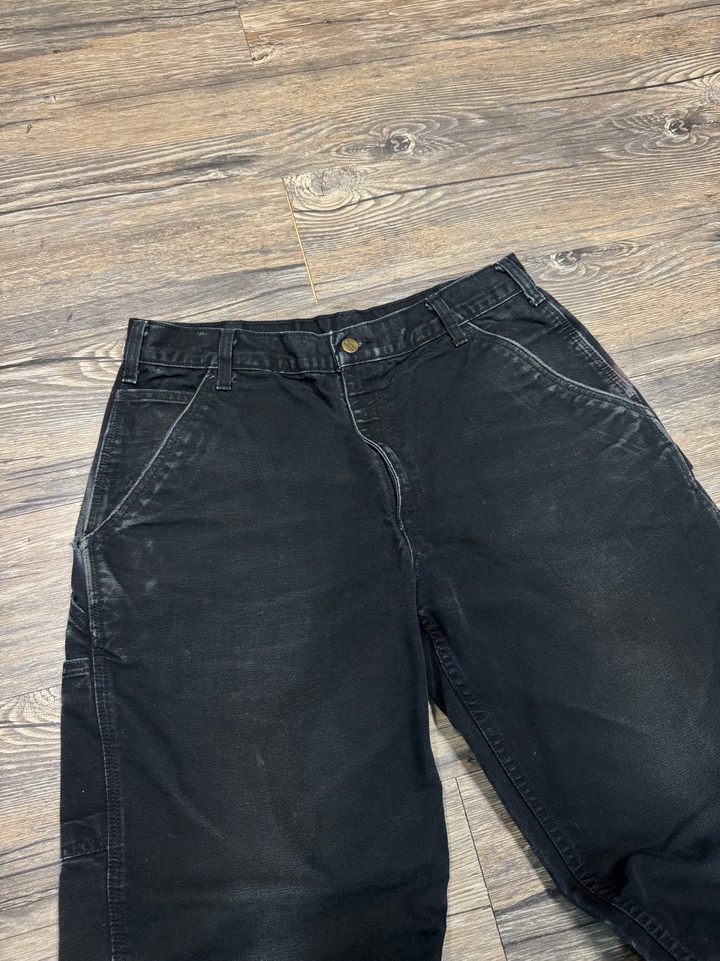 BLACK FADED CARHARTT PANTS (33x30)