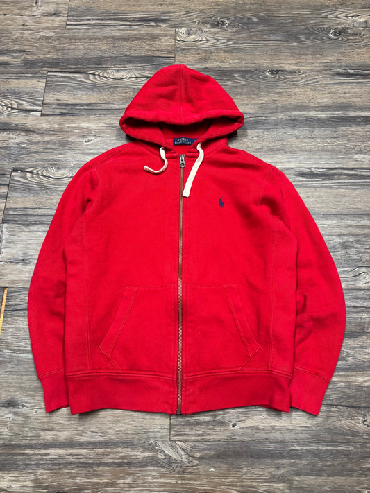 POLO RALPH LAUREN BLANK LOGO ZIP-UP HOODIE (M)