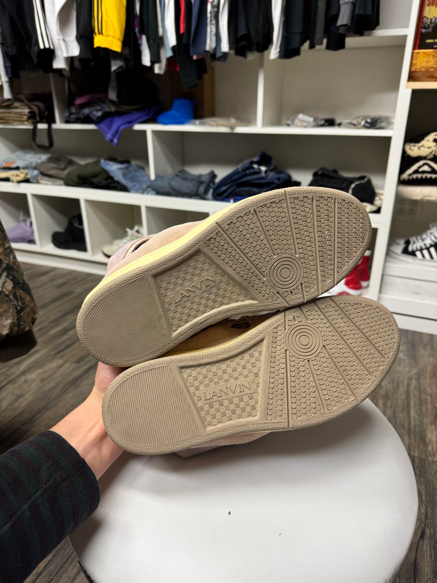 LANVIN LIGHT PINK CURB MULES (11)