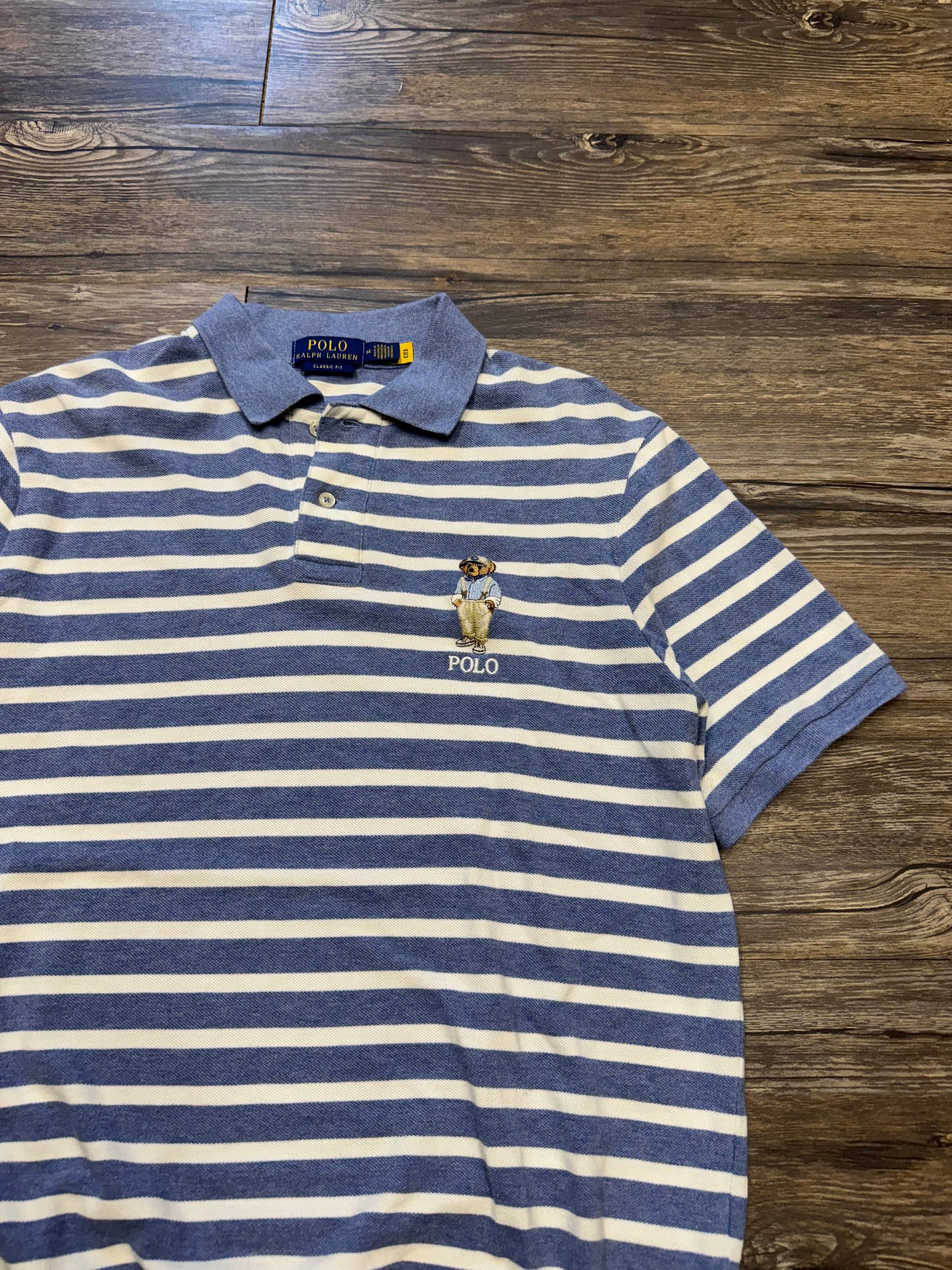 POLO RALPH LAUREN BEAR STRIPED POLO (M)