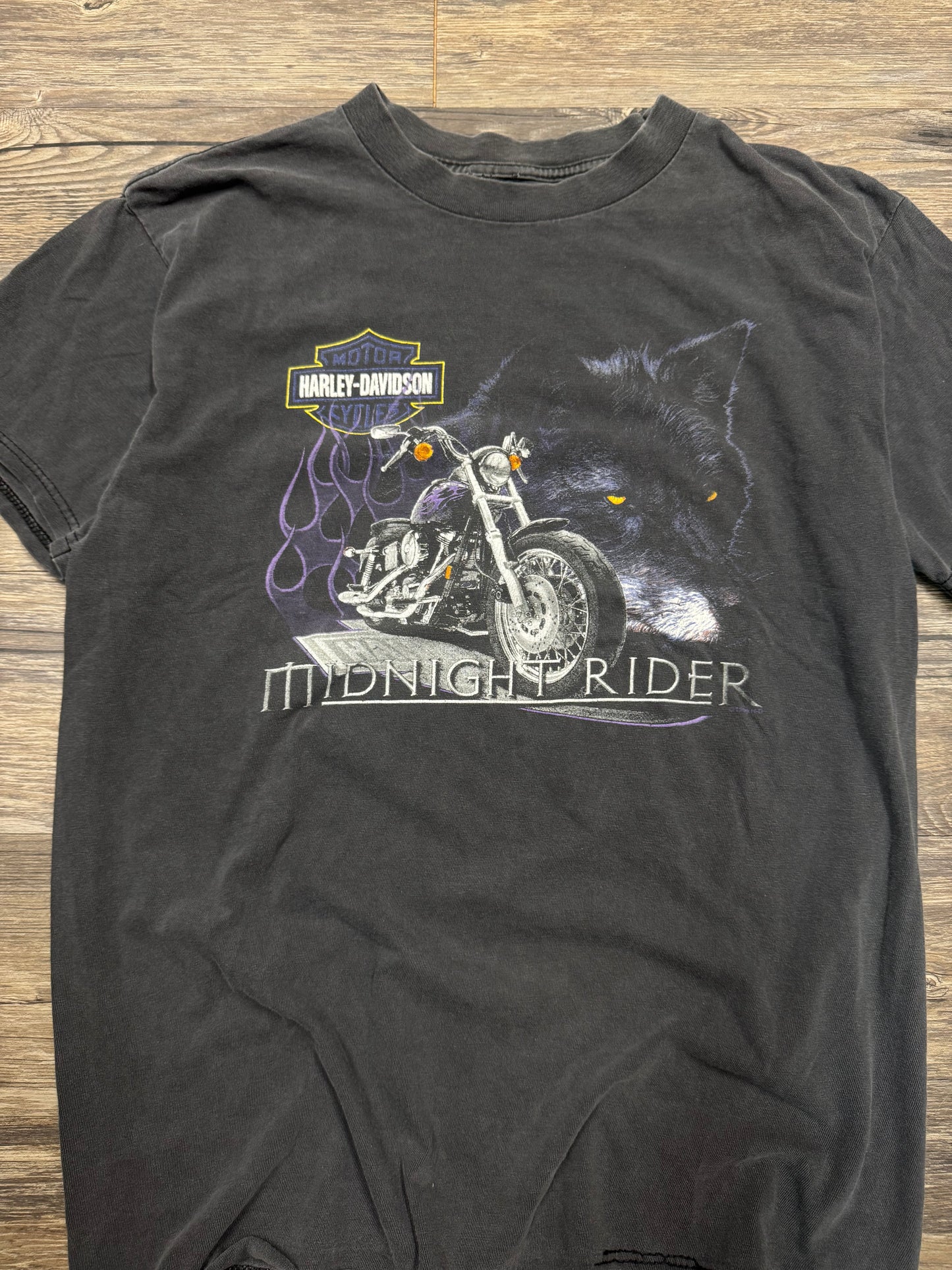 Y2K HARLEY DAVIDSON FADED GRAPHIC T-SHIRT (LARGE)
