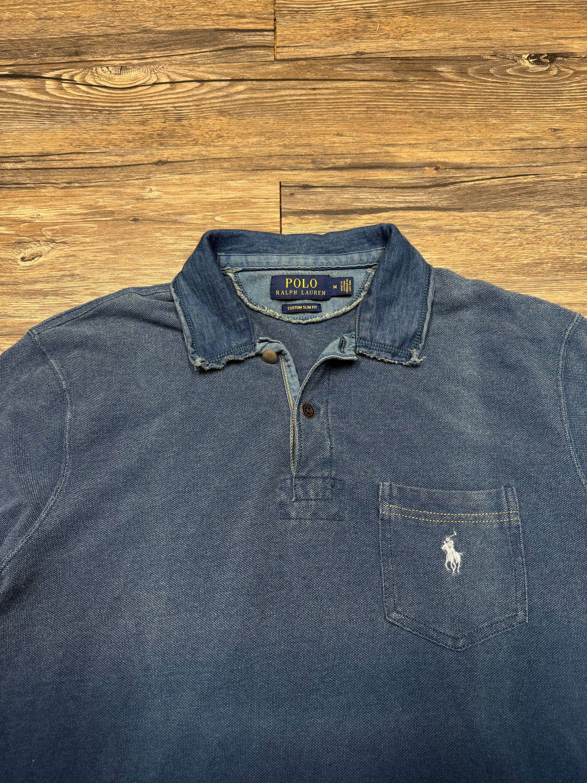 POLO RALPH LAUREN OMBRÉ GRADIENT POLO SHIRT (M)