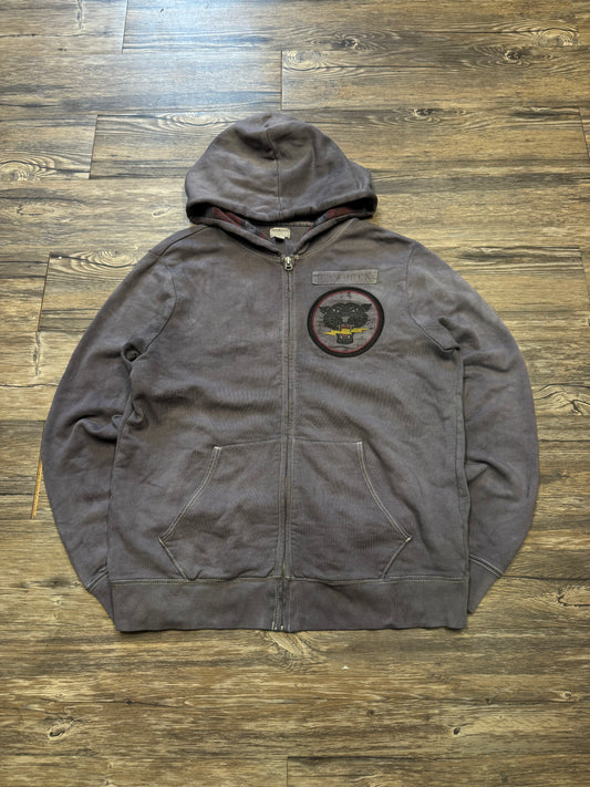 RALPH LAUREN DENIM & SUPPLY FADED PURPLE PANTHER ZIP UP (L)