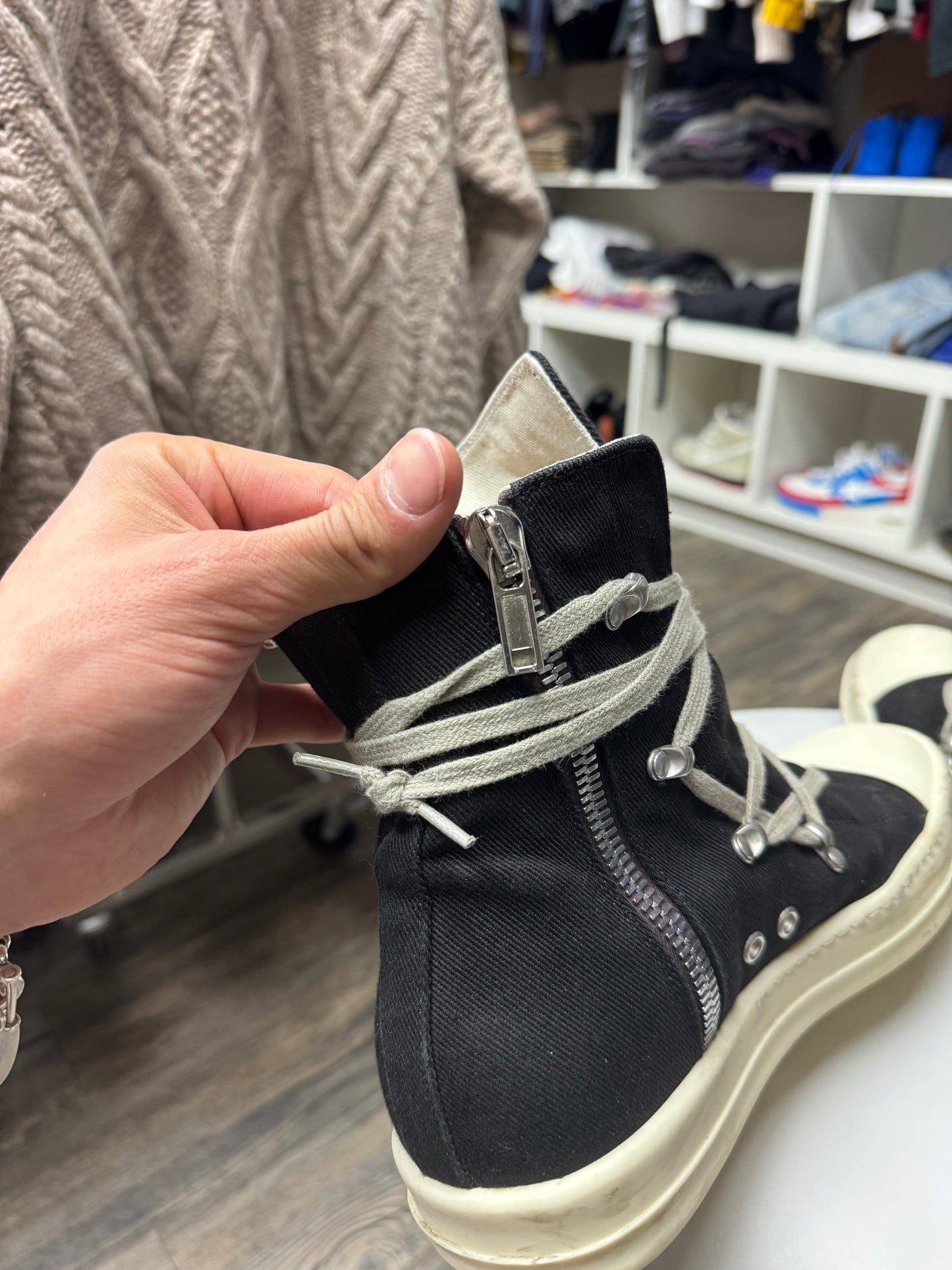 RICK OWENS DRKSHDW CANVAS HIGH TOPS (9)