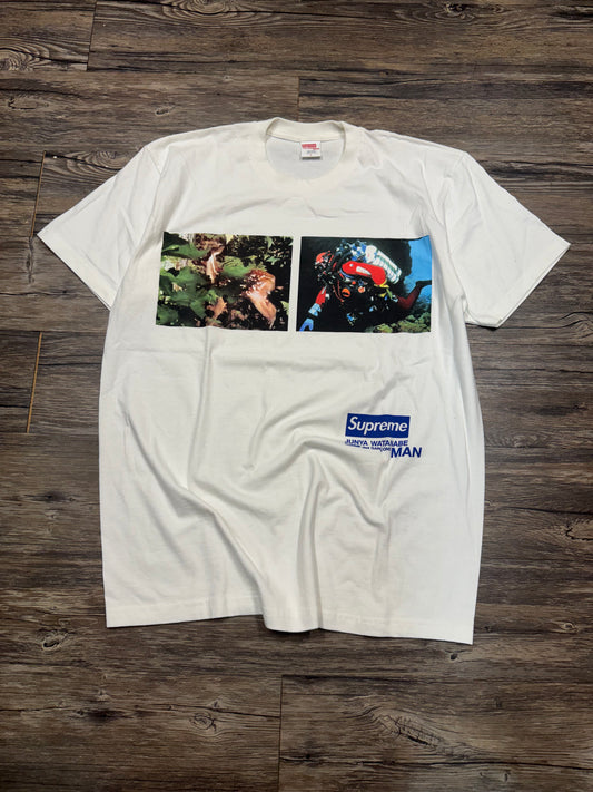 SUPREME X JUNYA X WATANABE X CDG NATURE GRAPHIC T-SHIRT (LARGE)