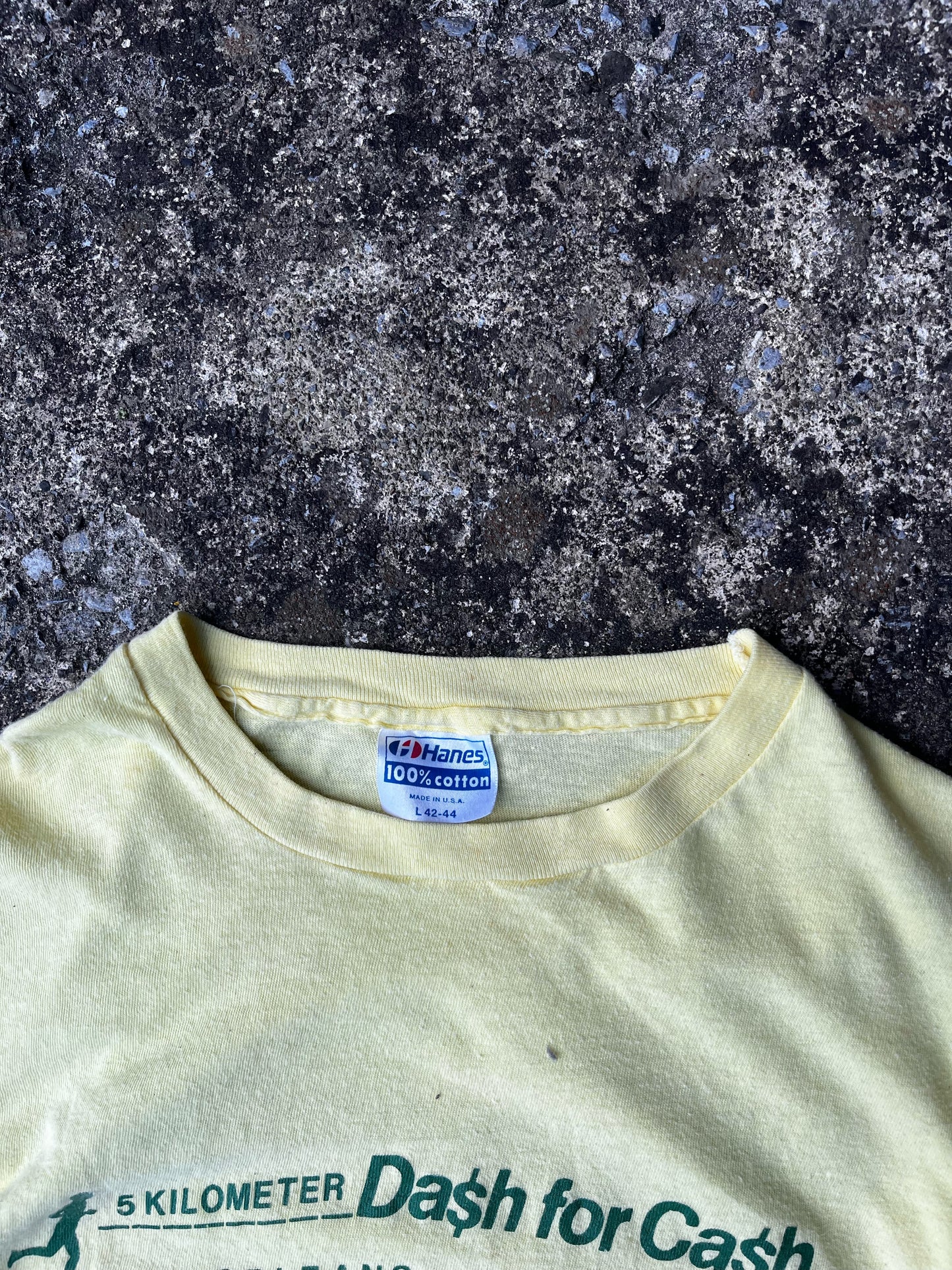 1983 DASH FOR CASH TEXT T-SHIRT (LARGE)