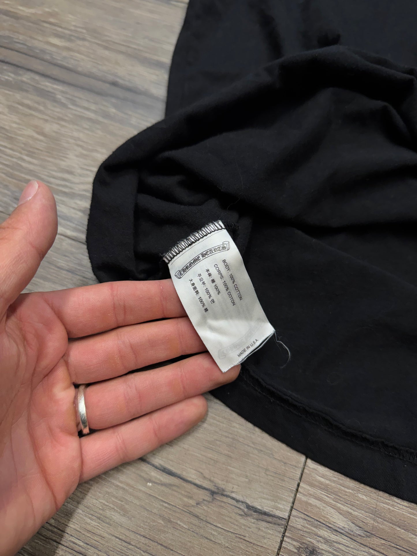 CHROME HEARTS CLASSIC BLACK TEE (M)