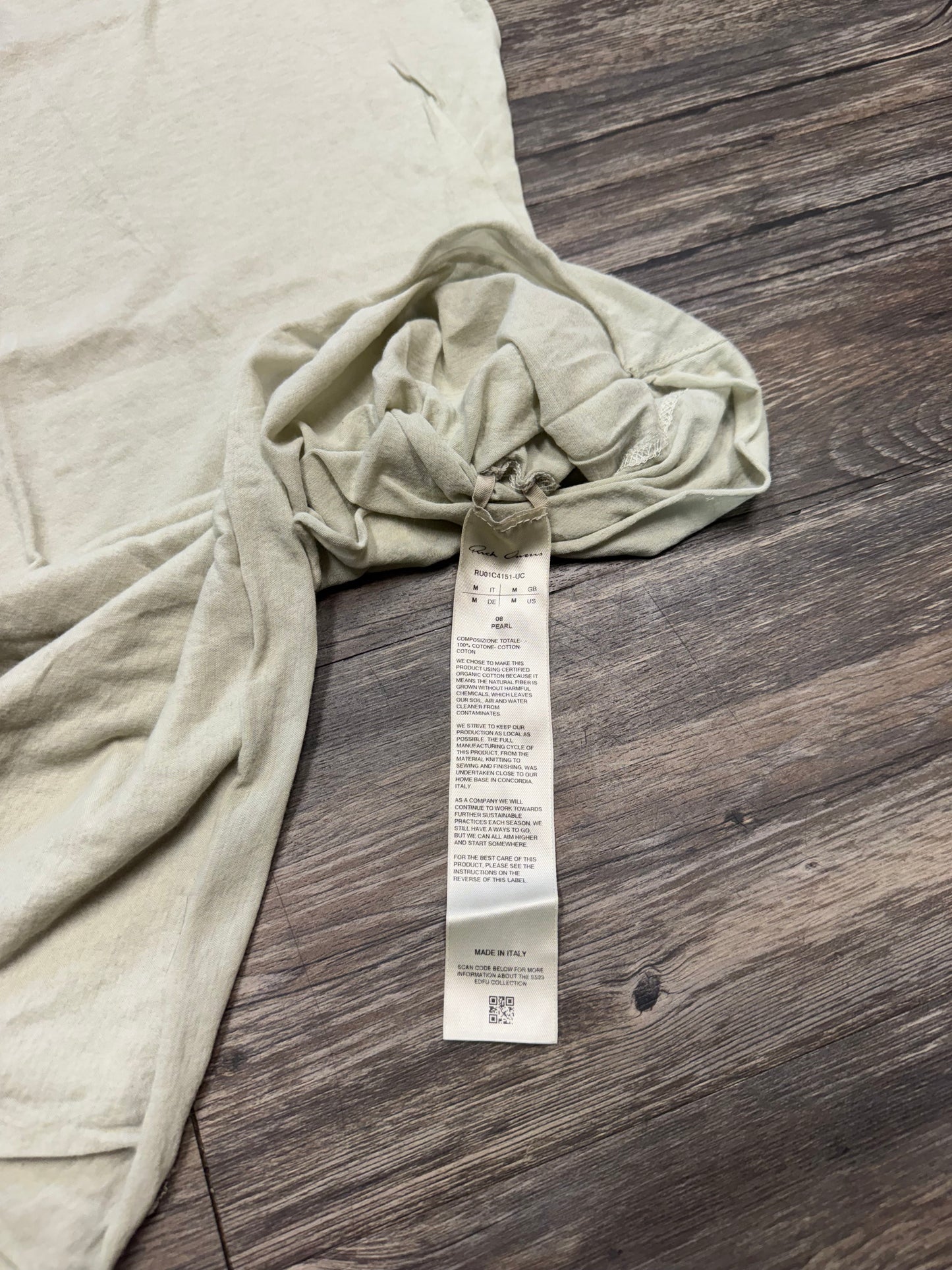 RICK OWENS THIN LAYERED TANK TOP (M)