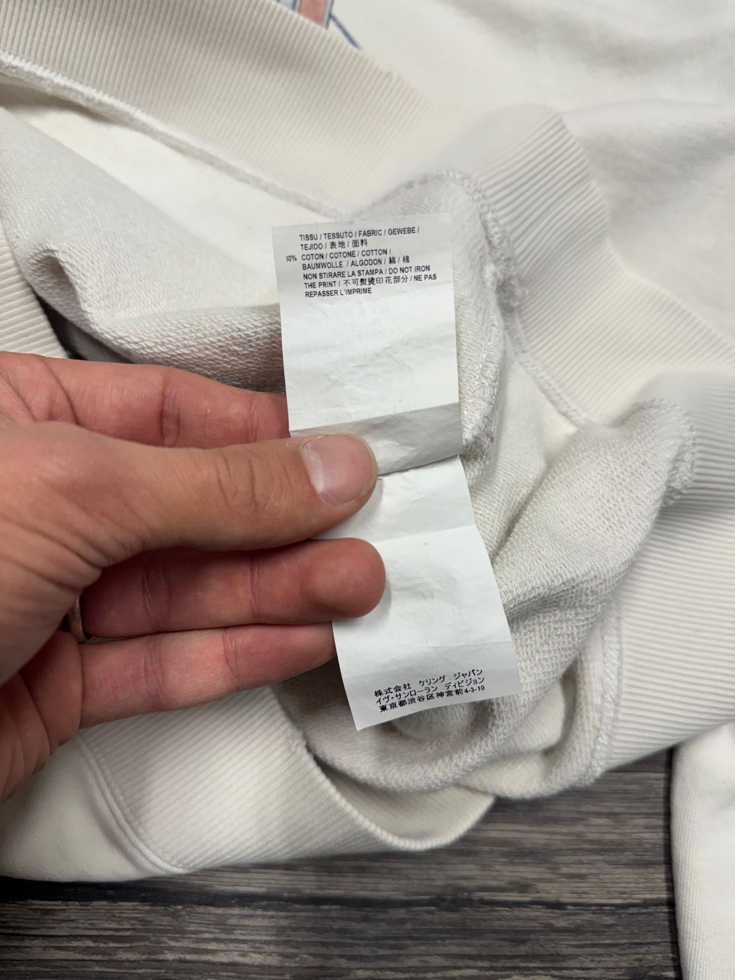 SAINT LAURENT ROBOT LOGO HOODIE (L)