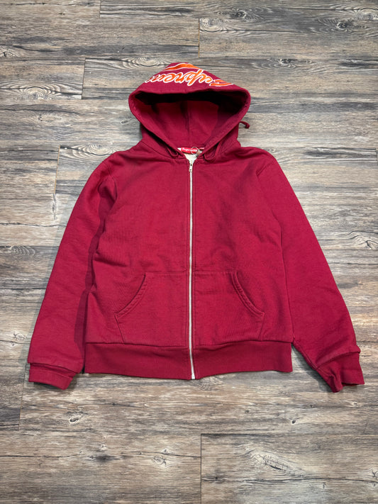 SUPREME WAFFLE ZIP-UP HOODIE (MEDIUM)