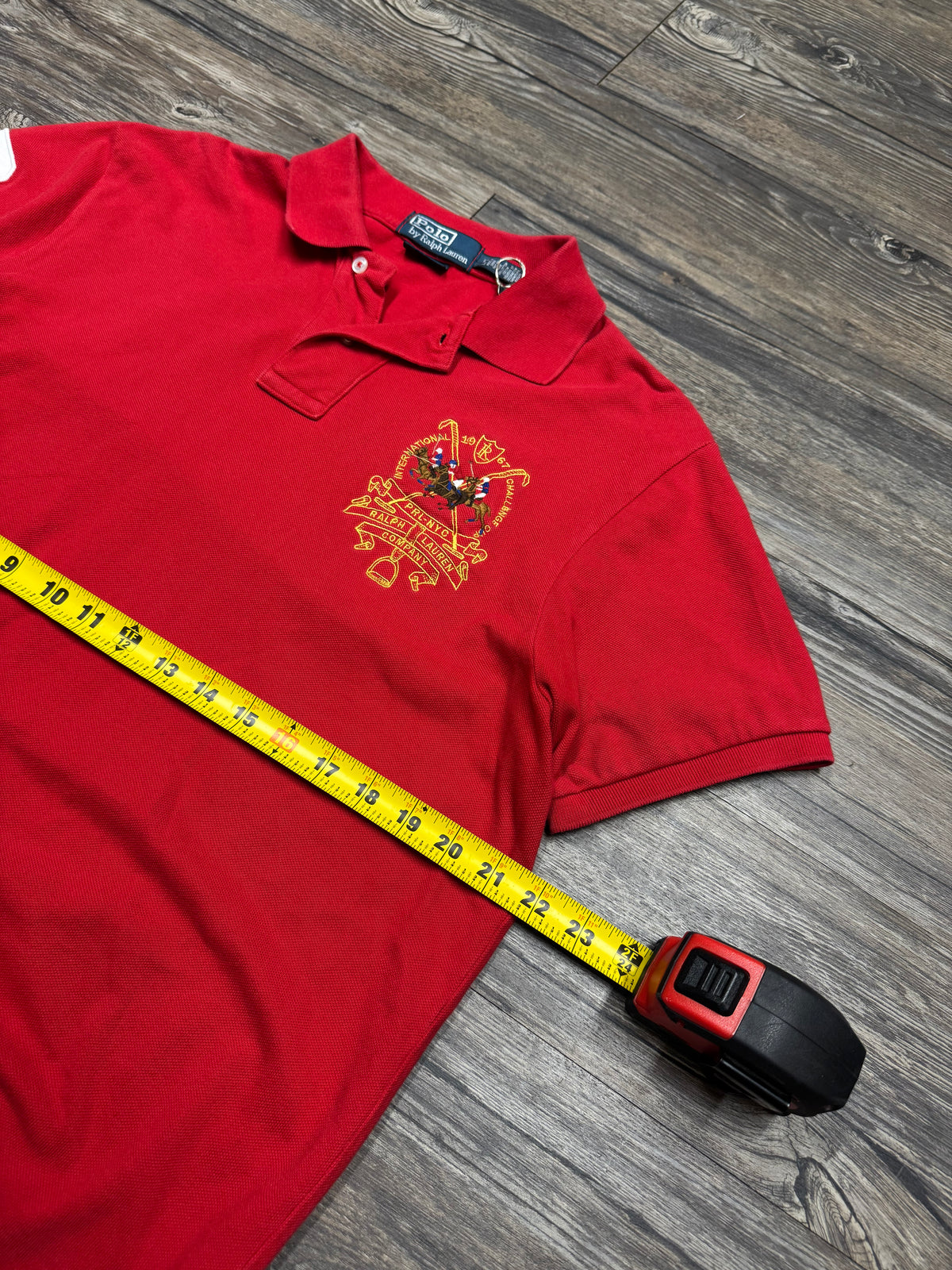 POLO RALPH LAUREN CREST & TRIPLE HORSE POLO SHIRT (L)