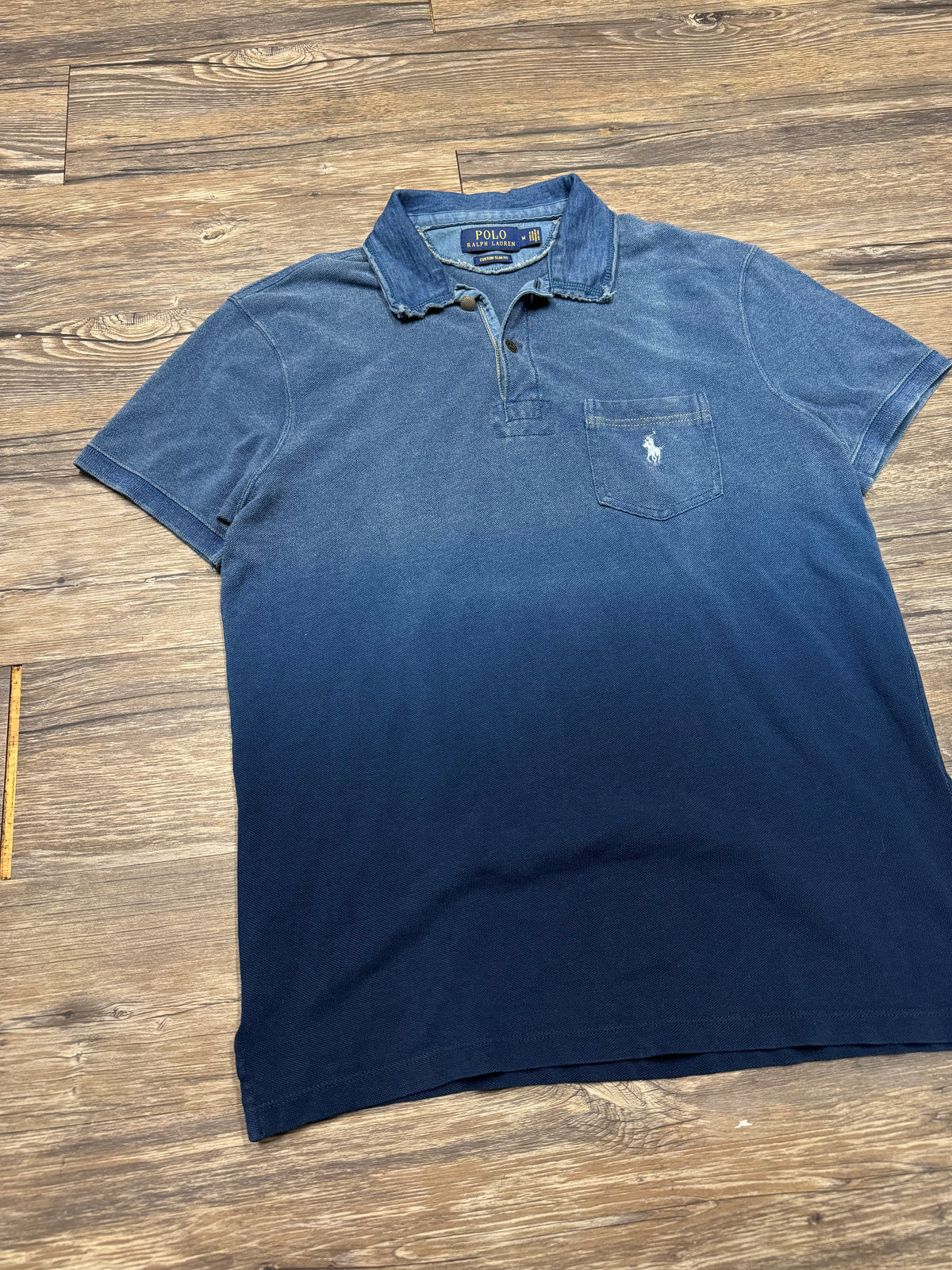 POLO RALPH LAUREN OMBRÉ GRADIENT POLO SHIRT (M)