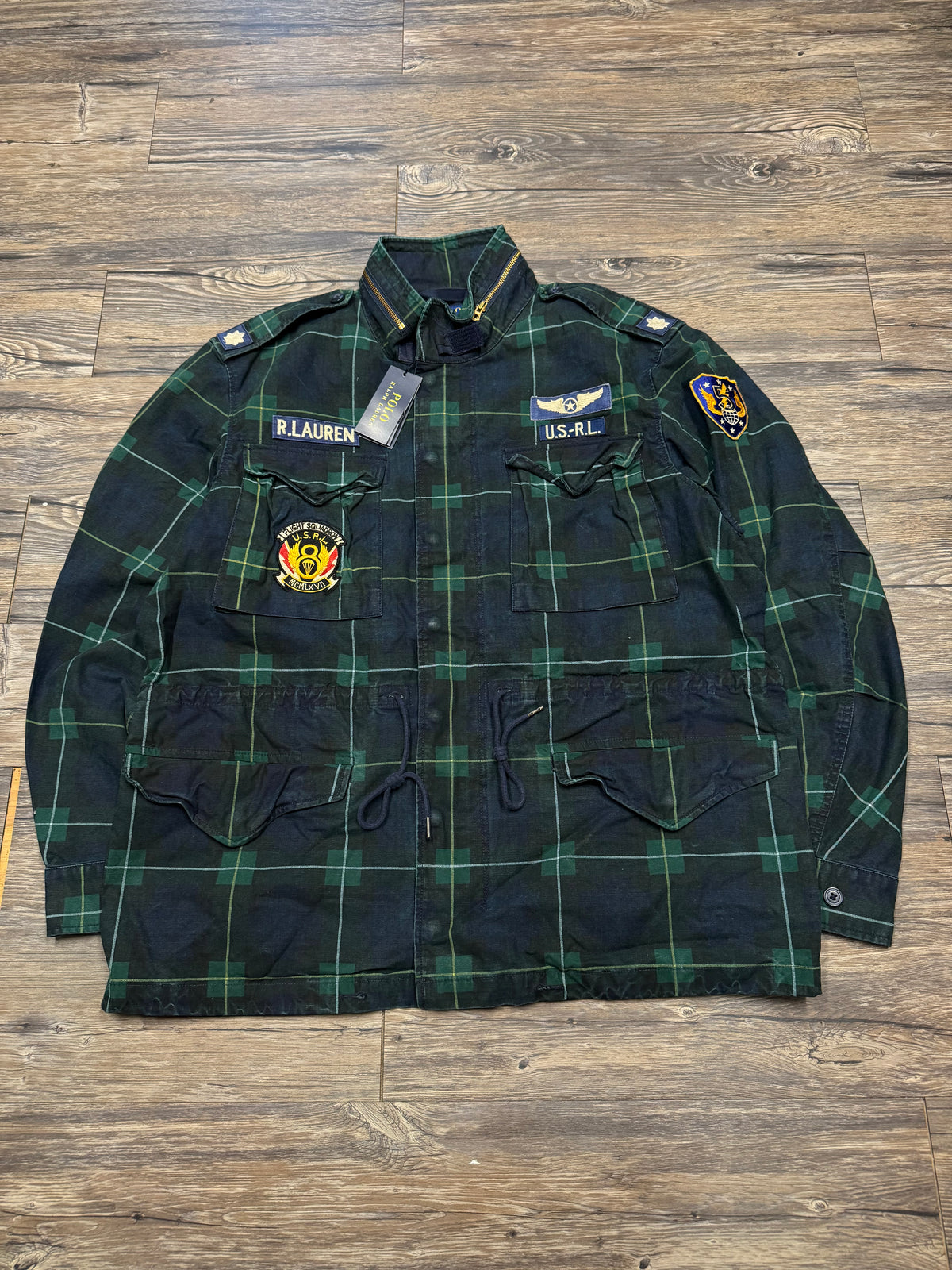 POLO RALPH LAUREN FLIGHT SQUADRON TARTAN FIELD COAT (XXL)