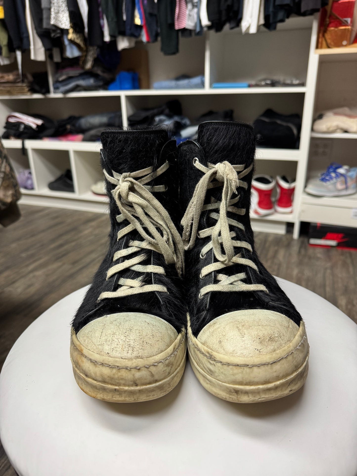 RICK OWENS PONY HAIR RAMONES (42)