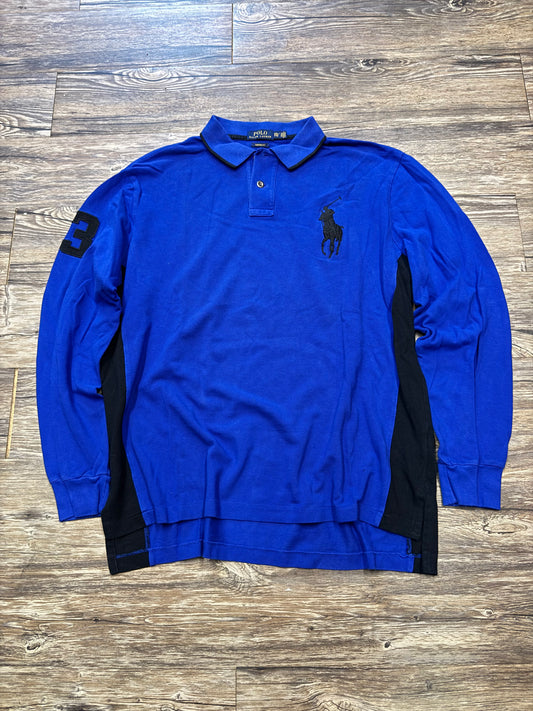 POLO RALPH LAUREN ROYAL BLUE BIG PONY LONGSLEEVE (XXL)