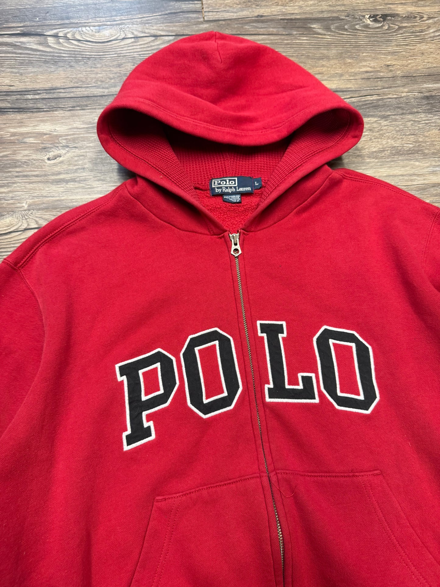 POLO RALPH LAUREN EMBROIDERED ZIP-UP (L)