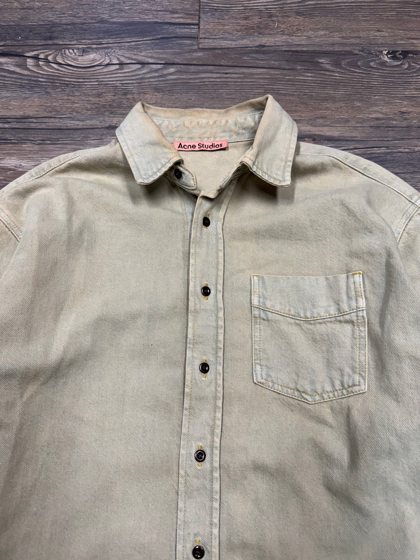 ACNE STUDIOS RELAXED FIT DENIM BUTTON-UP (46)
