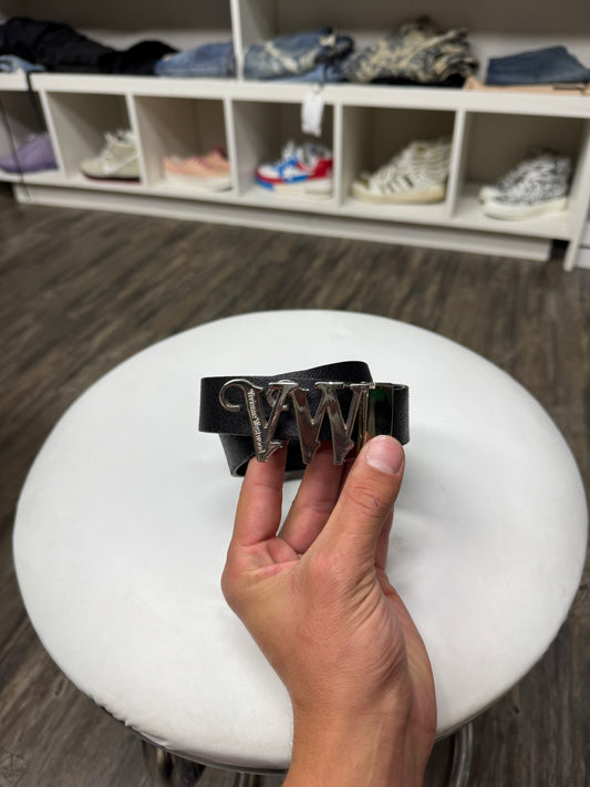VIVIENNE WESTWOOD SILVER LOGO BELT (OS)