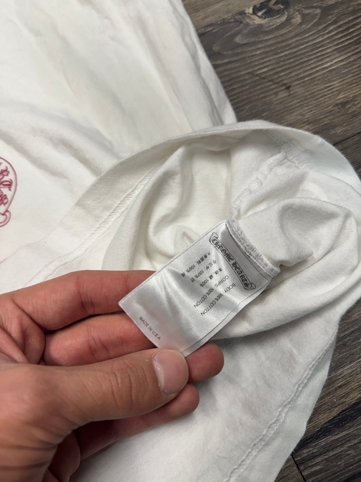 CHROME HEARTS POCKET LOGO TEE (S)