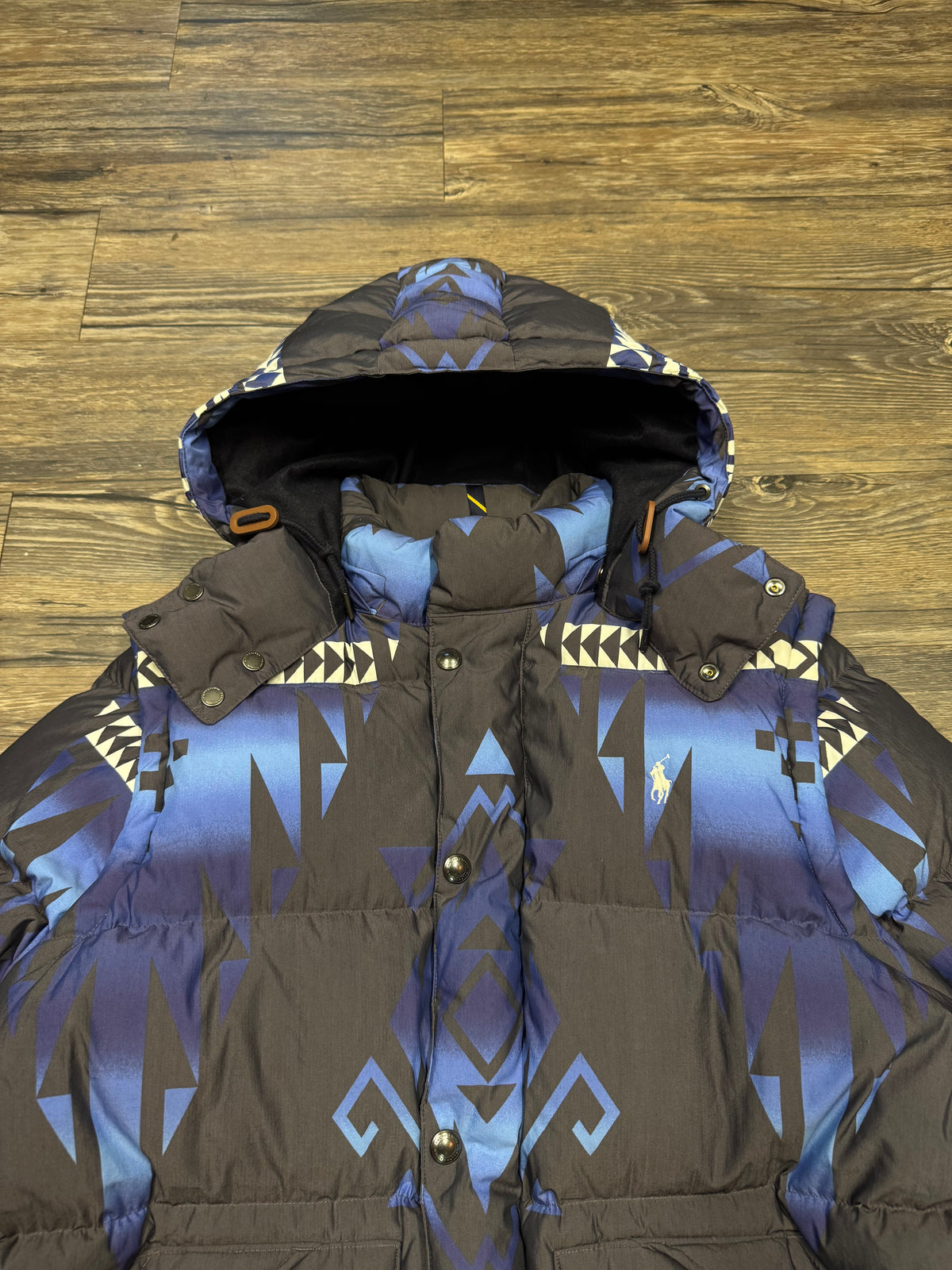 POLO RALPH LAUREN AZTEC GOOSE FILLED PUFFER DOWN JACKET (L)